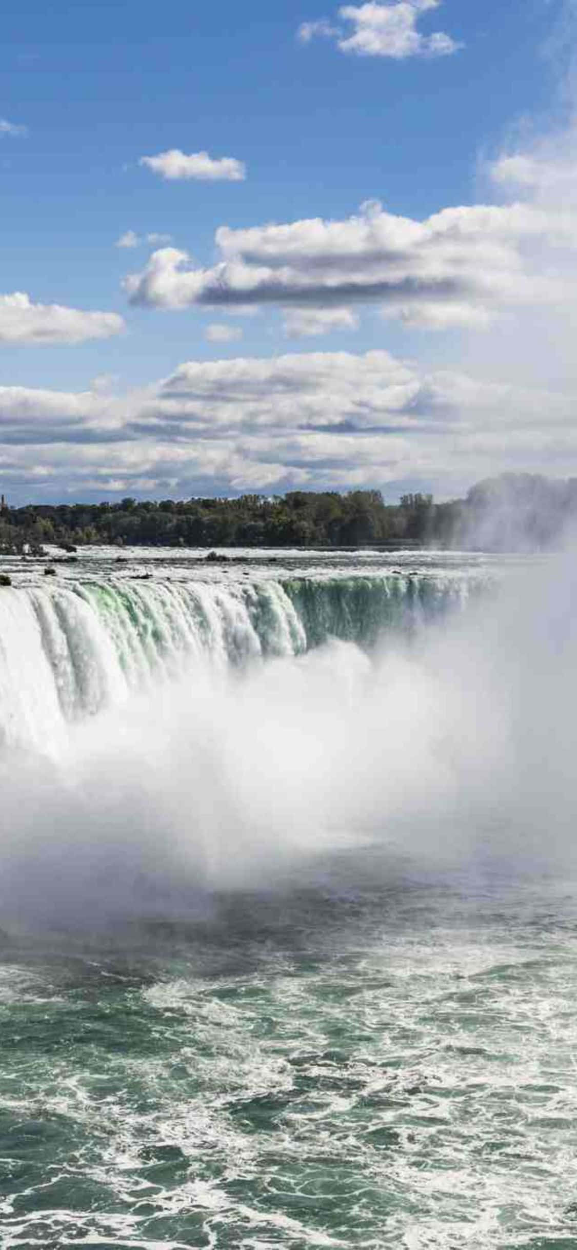 พื้นหลัง iPhone X Niagara Falls หมอก วอลเปเปอร์