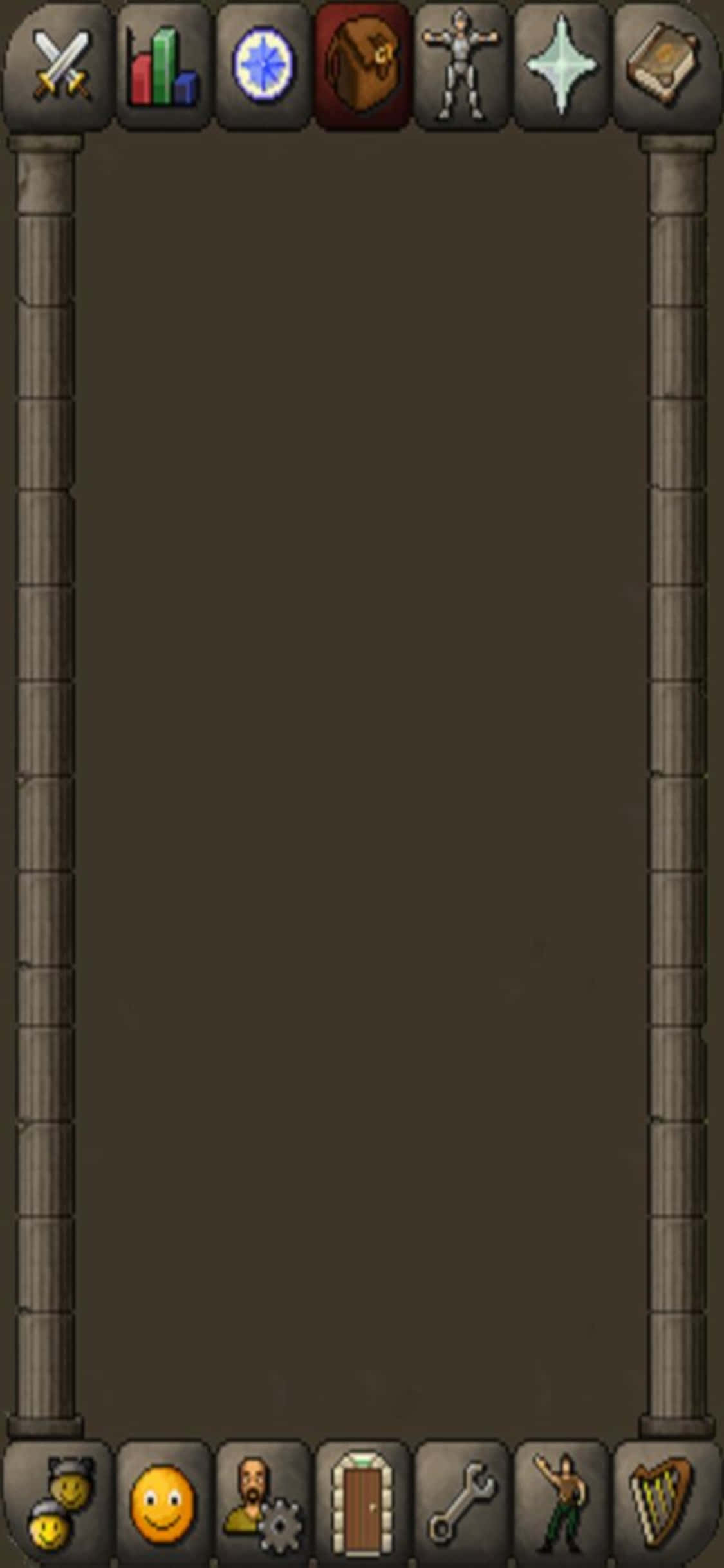 คลัง物品ใน iPhone X Runescape Oldschool พื้นหลัง วอลเปเปอร์