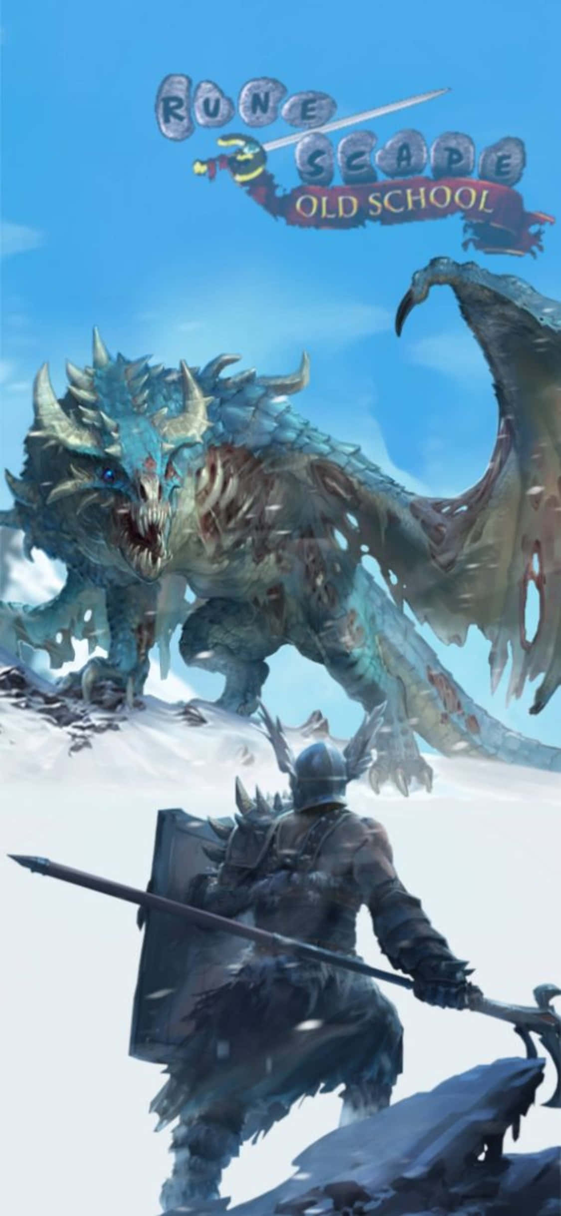 Blue Dragon iPhone X Runescape Oldschool พื้นหลัง วอลเปเปอร์
