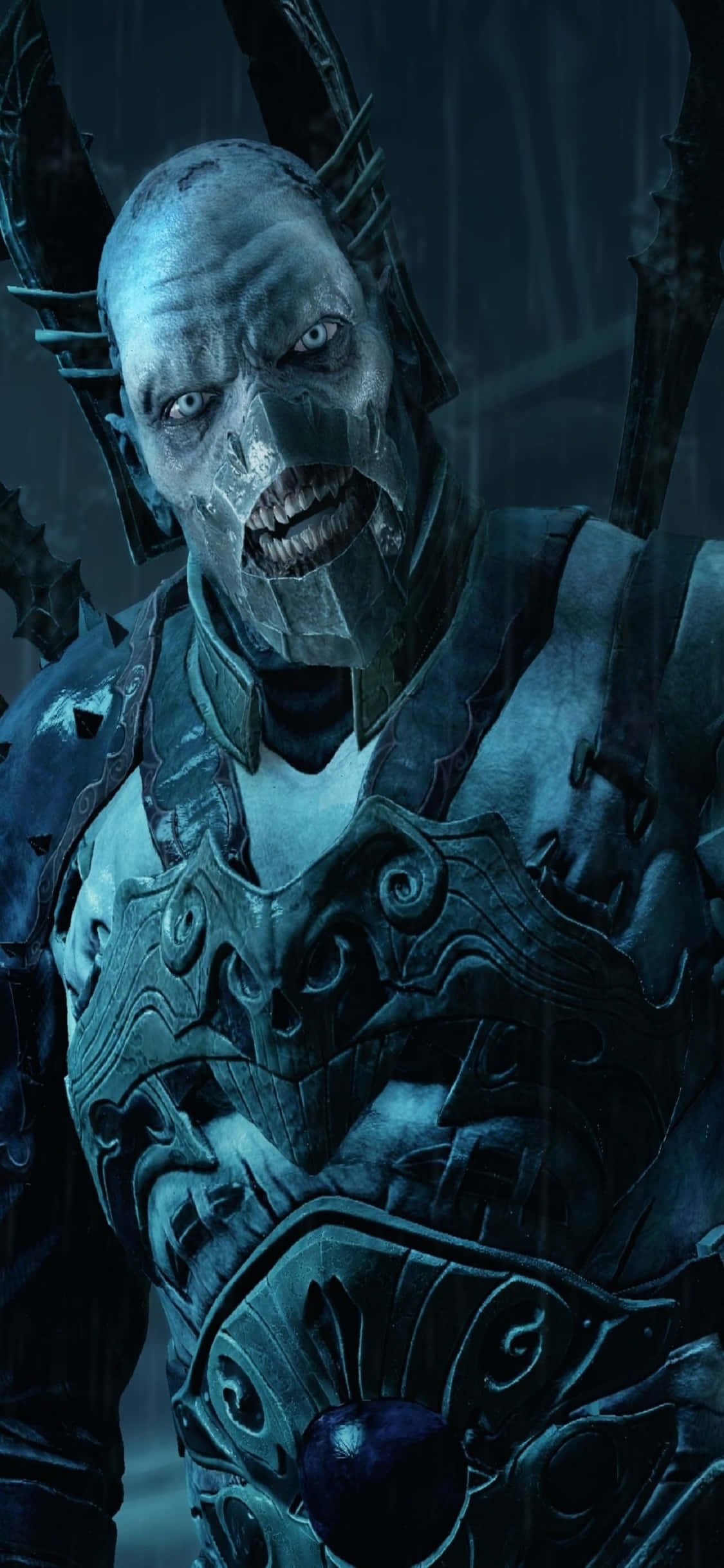 พื้นหลัง iPhone X Shadow Of Mordor หอคอยแห่งซาอรอน วอลเปเปอร์