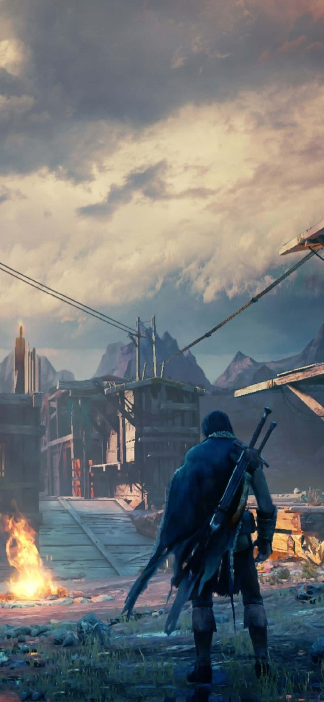 พื้นหลัง iPhone X Shadow Of Mordor Talion วอลเปเปอร์