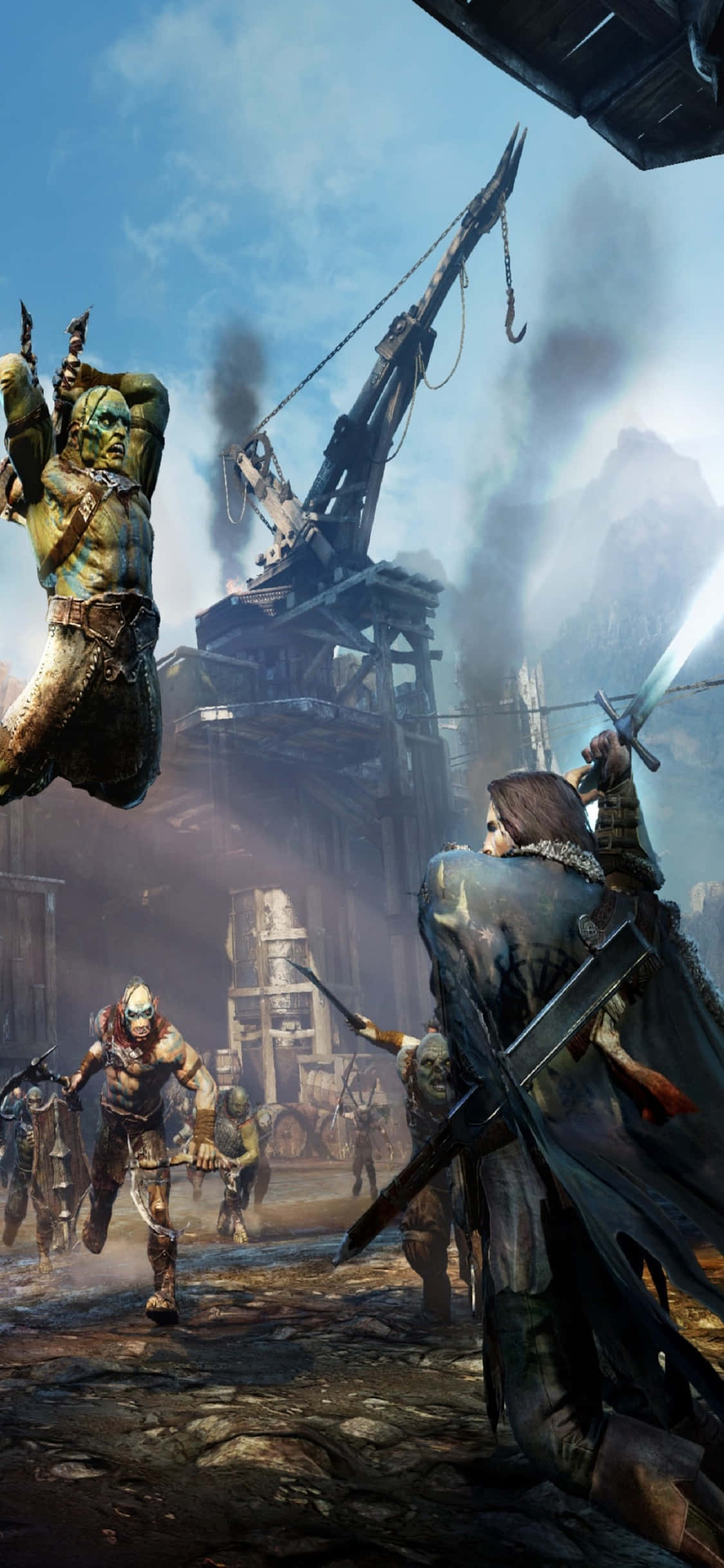 พื้นหลัง iPhone X Shadow Of Mordor Talion วอลเปเปอร์