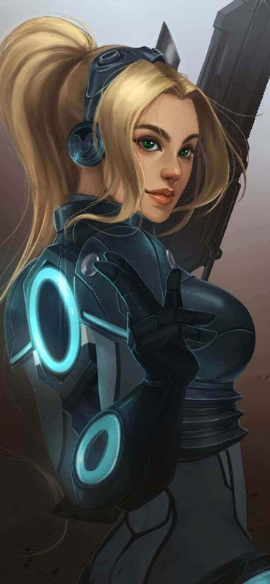 พื้นหลัง iPhone X Starcraft II Nova Terra วอลเปเปอร์