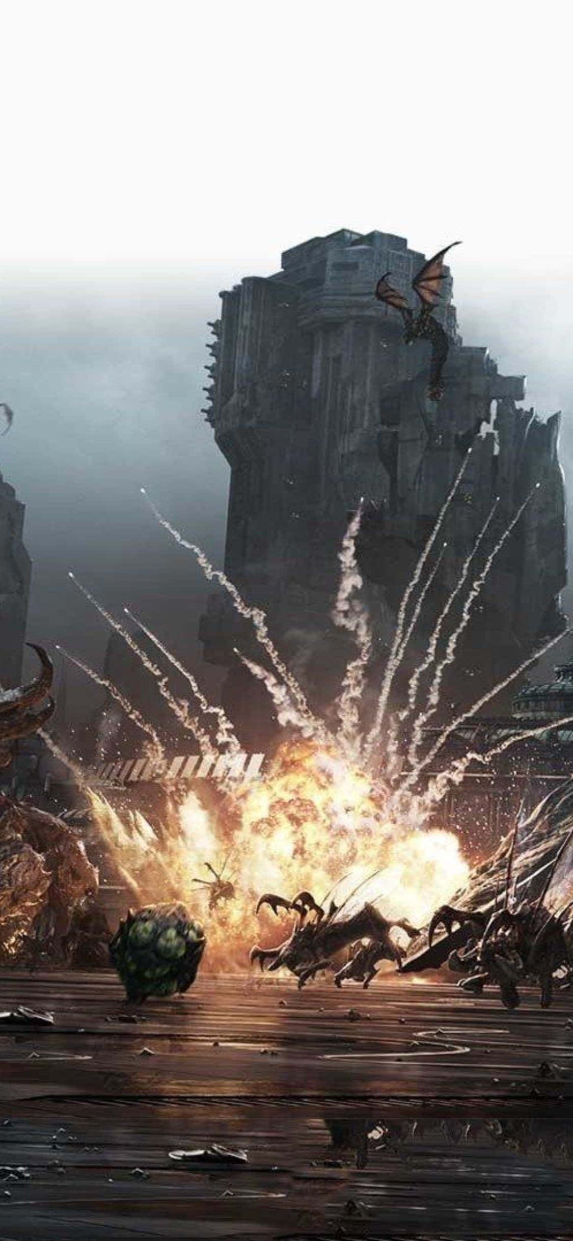 iPhone X Starcraft II พื้นหลัง Zerg วอลเปเปอร์