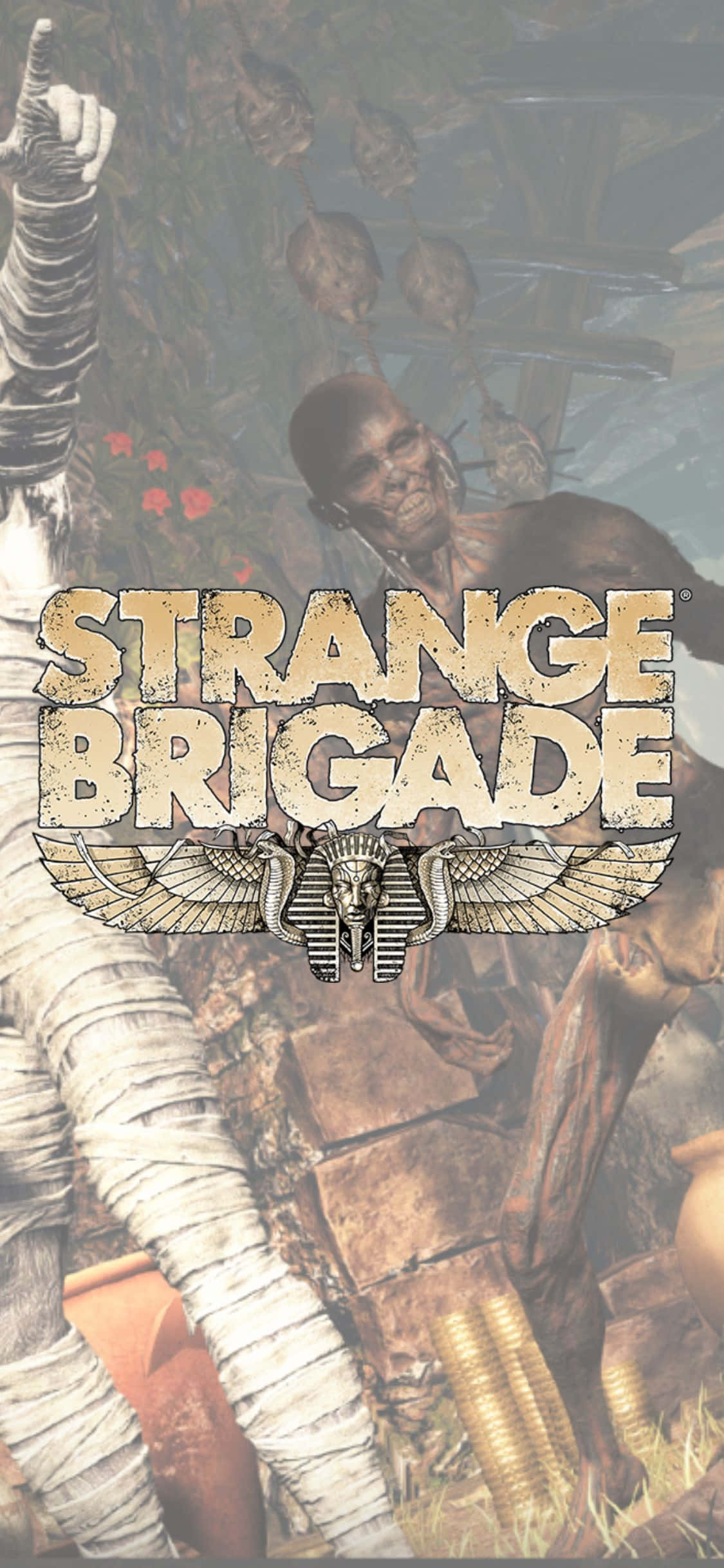 โครงกระดูกและซอมบี้หุ้มผ้า พื้นหลัง iPhone X Strange Brigade วอลเปเปอร์