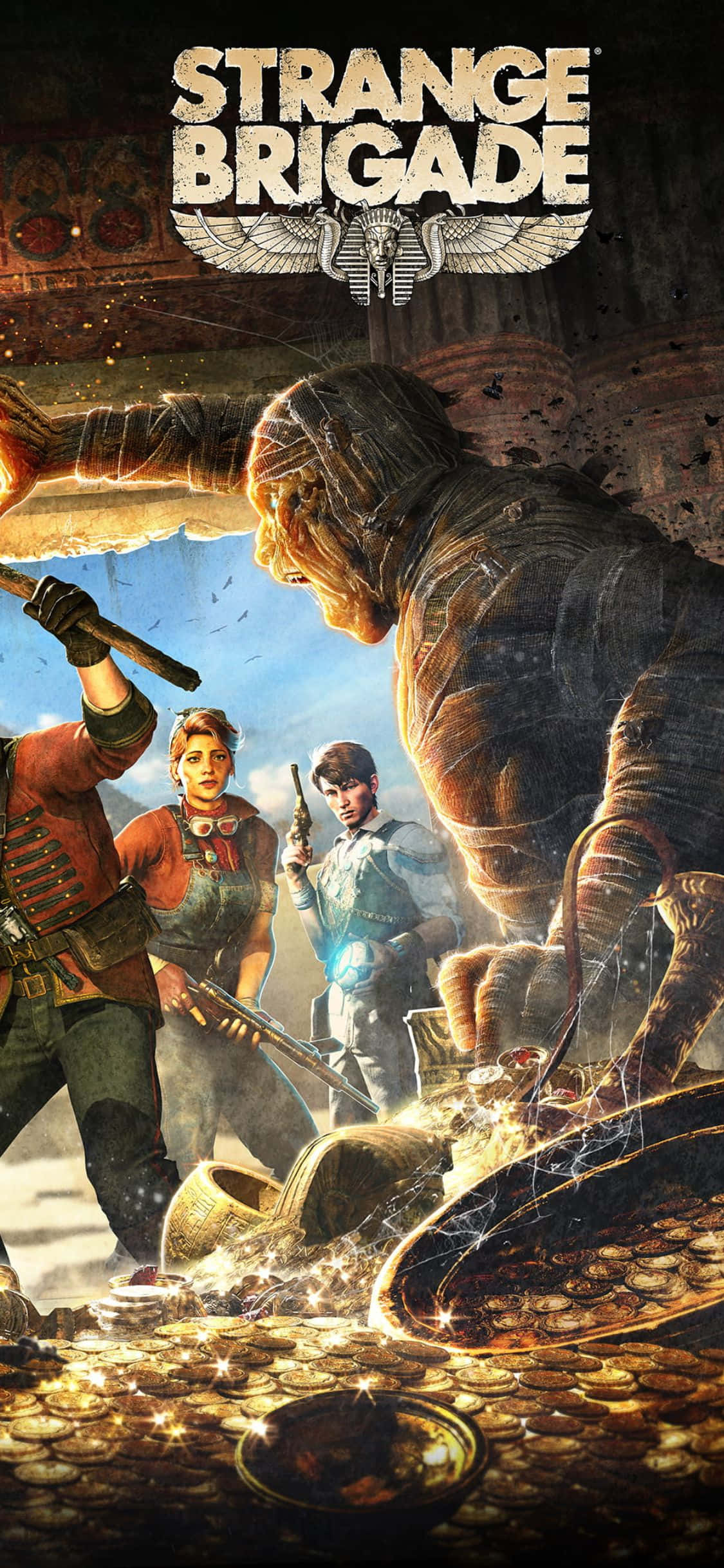 ซอมบี้เฝ้าสมบัติ iPhone X Strange Brigade พื้นหลัง วอลเปเปอร์