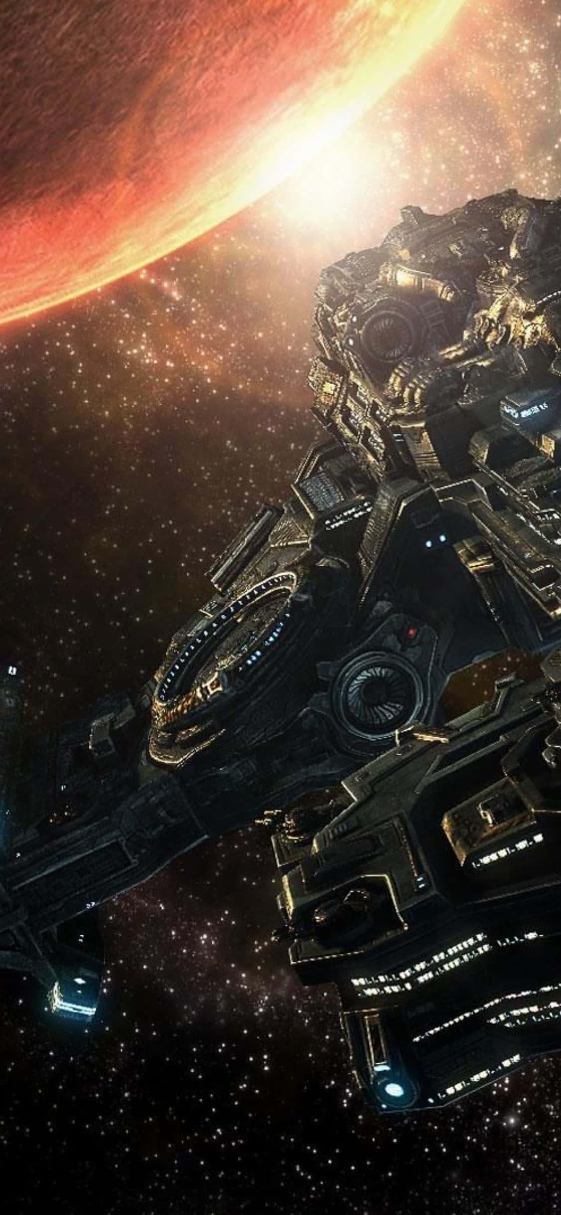 iPhone X พื้นหลัง Starcraft II Hyperion วอลเปเปอร์