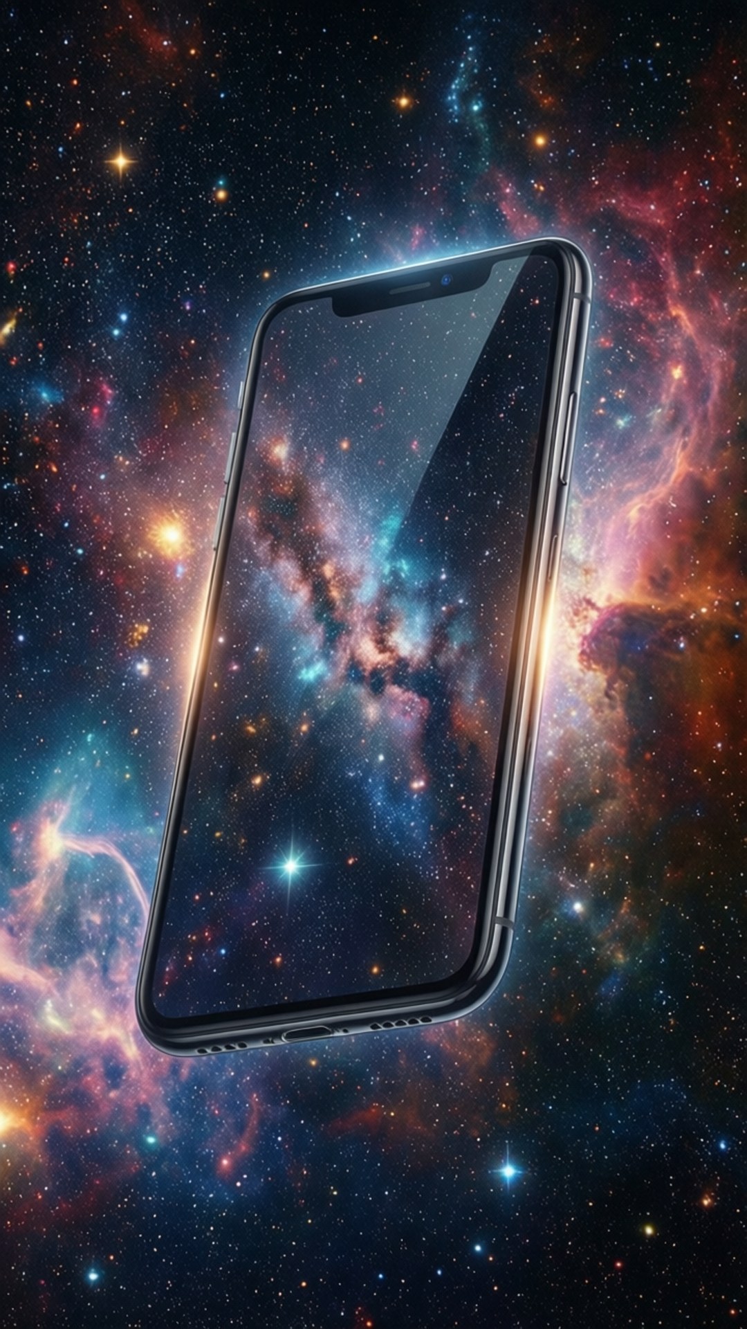 อวกาศลอย iPhone XR วอลเปเปอร์
