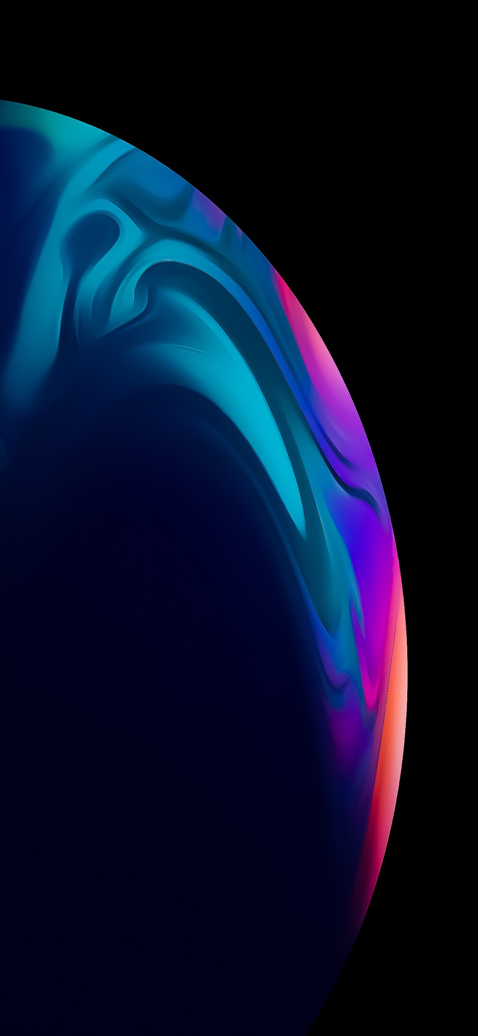 iPhone XR รุ่นหรูหราพร้อมหน้าจอแสดงผลงานศิลปะนามธรรมสีสันสดใส วอลเปเปอร์