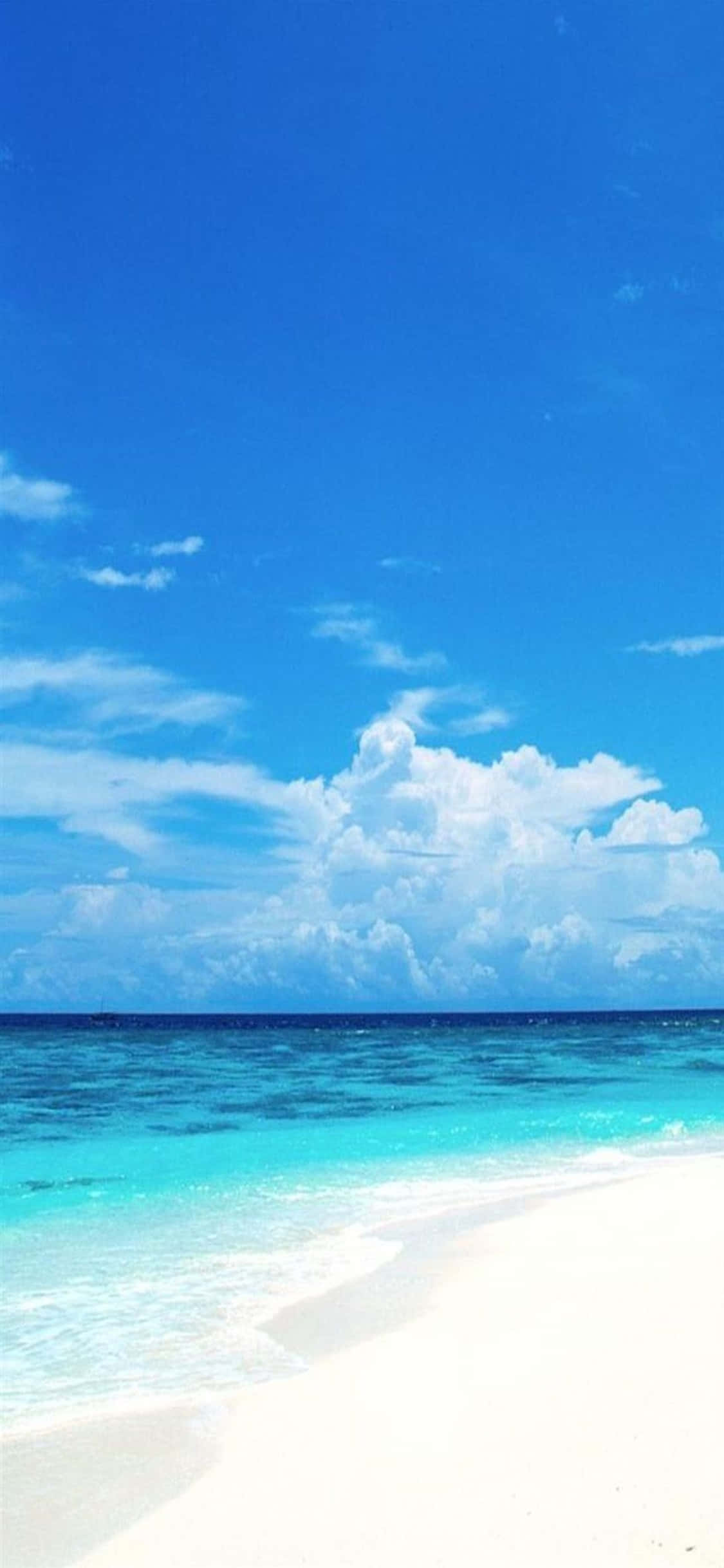 พื้นหลัง iPhone XS ชายหาดน้ำตื้น วอลเปเปอร์
