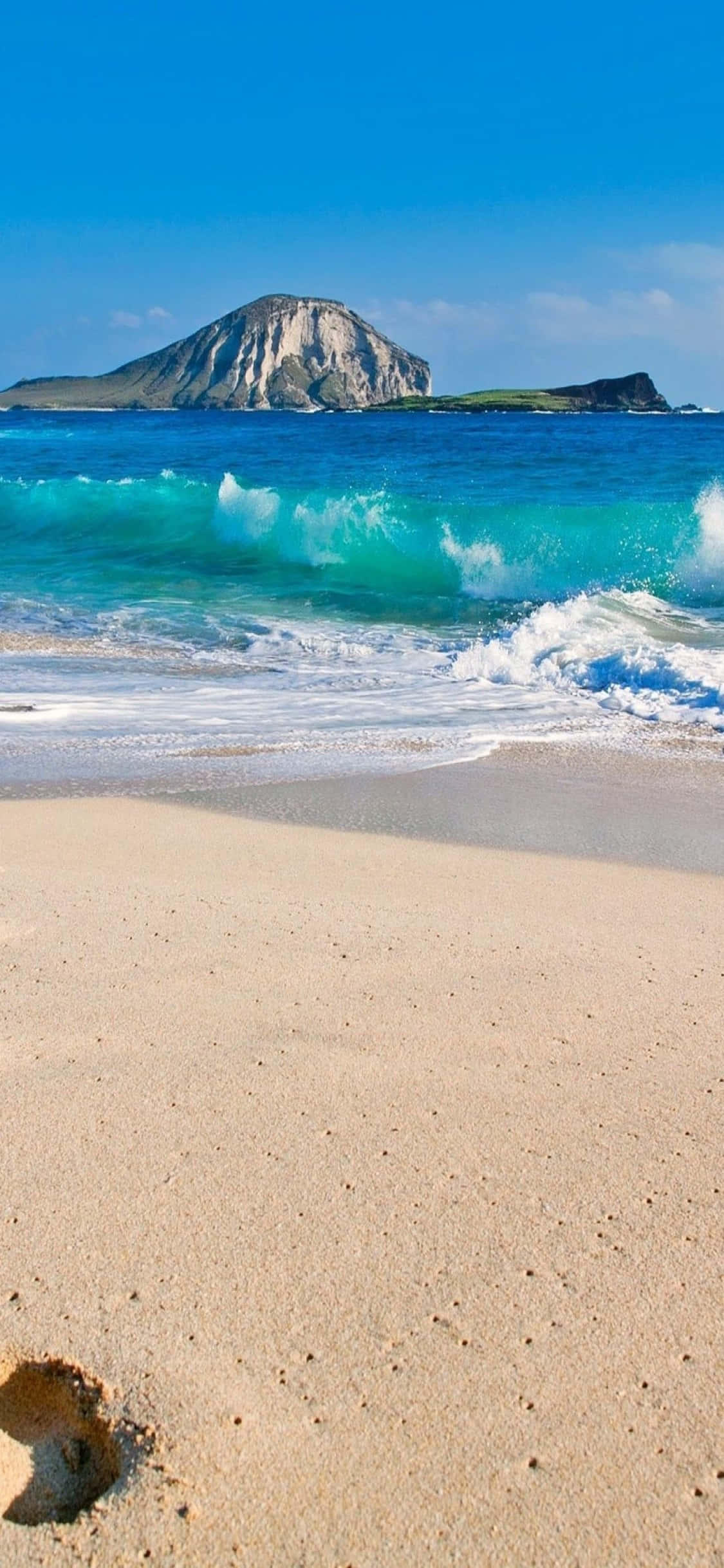 พื้นหลัง iPhone Xs ชายหาดฮาวาย วอลเปเปอร์