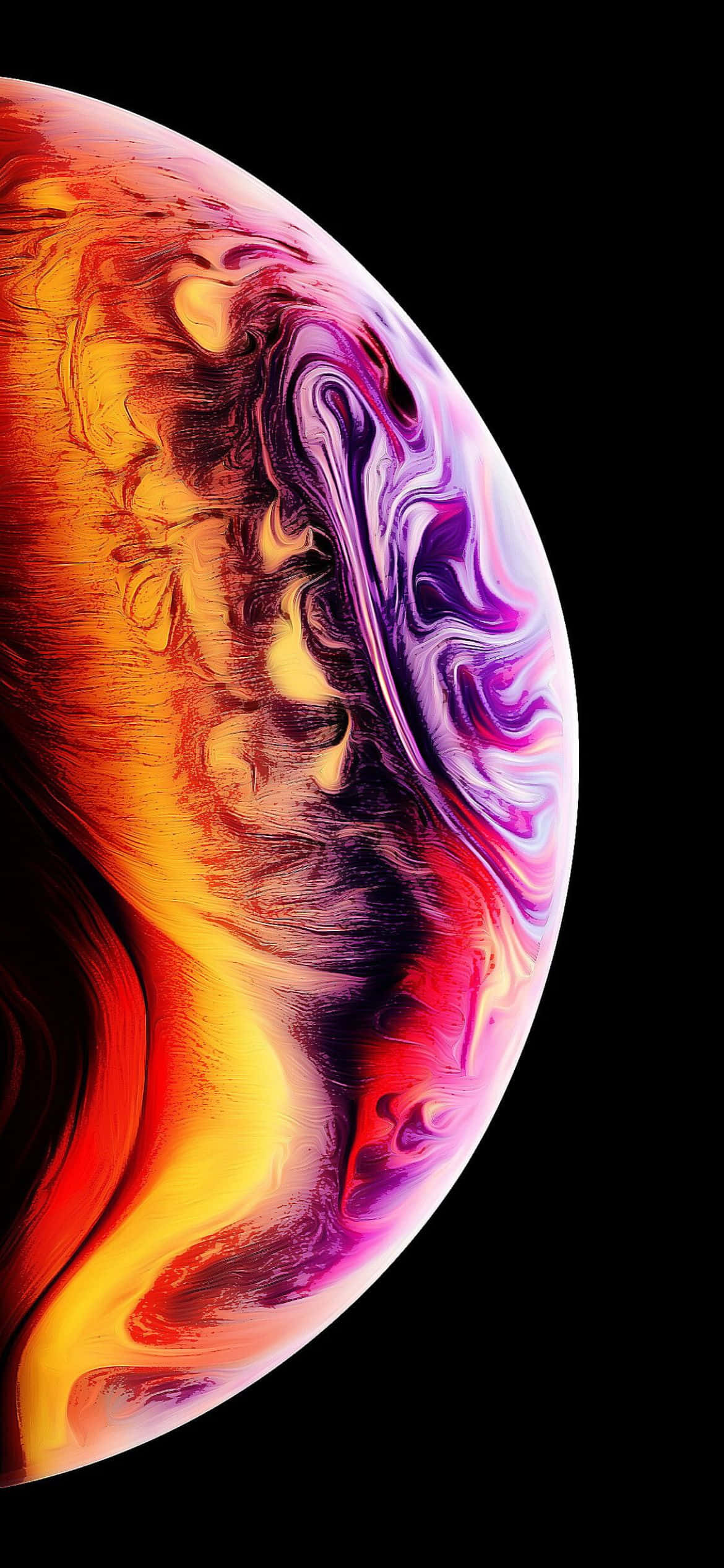 ภาพนามธรรมของแอปเปิล iPhone XS สีสันสดใส วอลเปเปอร์