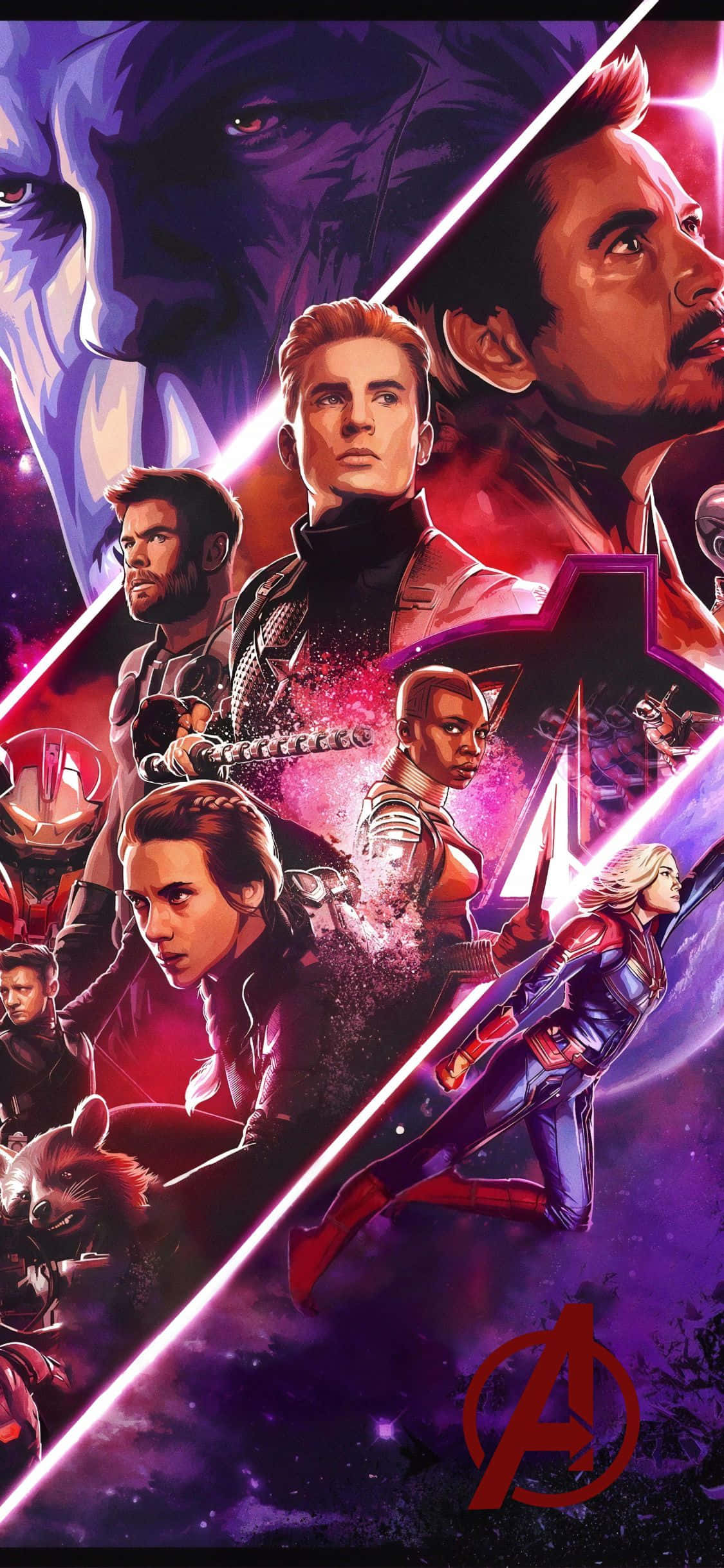 วอลเปเปอร์ iPhone XS Avengers ธอสและฮีโร่ Endgame วอลเปเปอร์