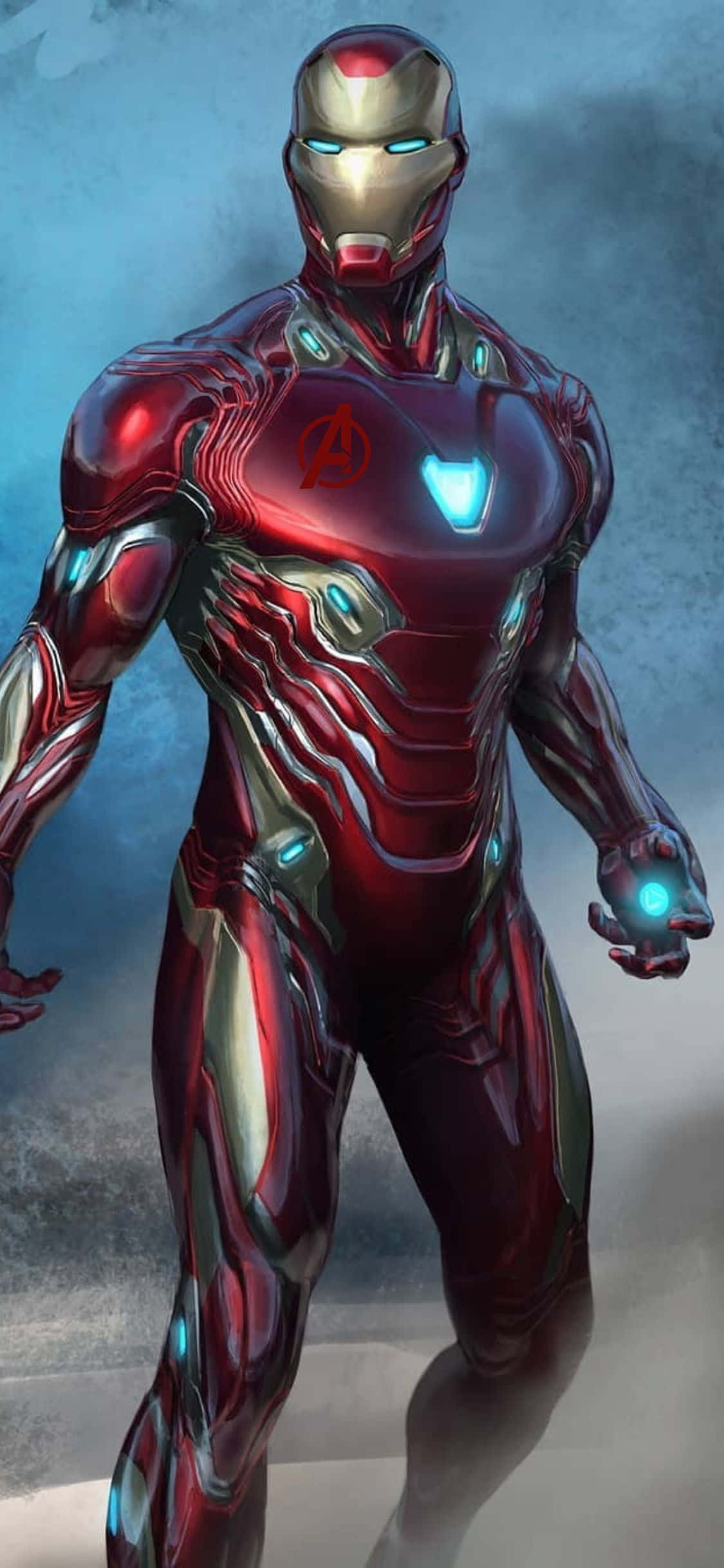 พื้นหลัง iPhone XS Avengers Iron Man ชุด Mark 50 วอลเปเปอร์