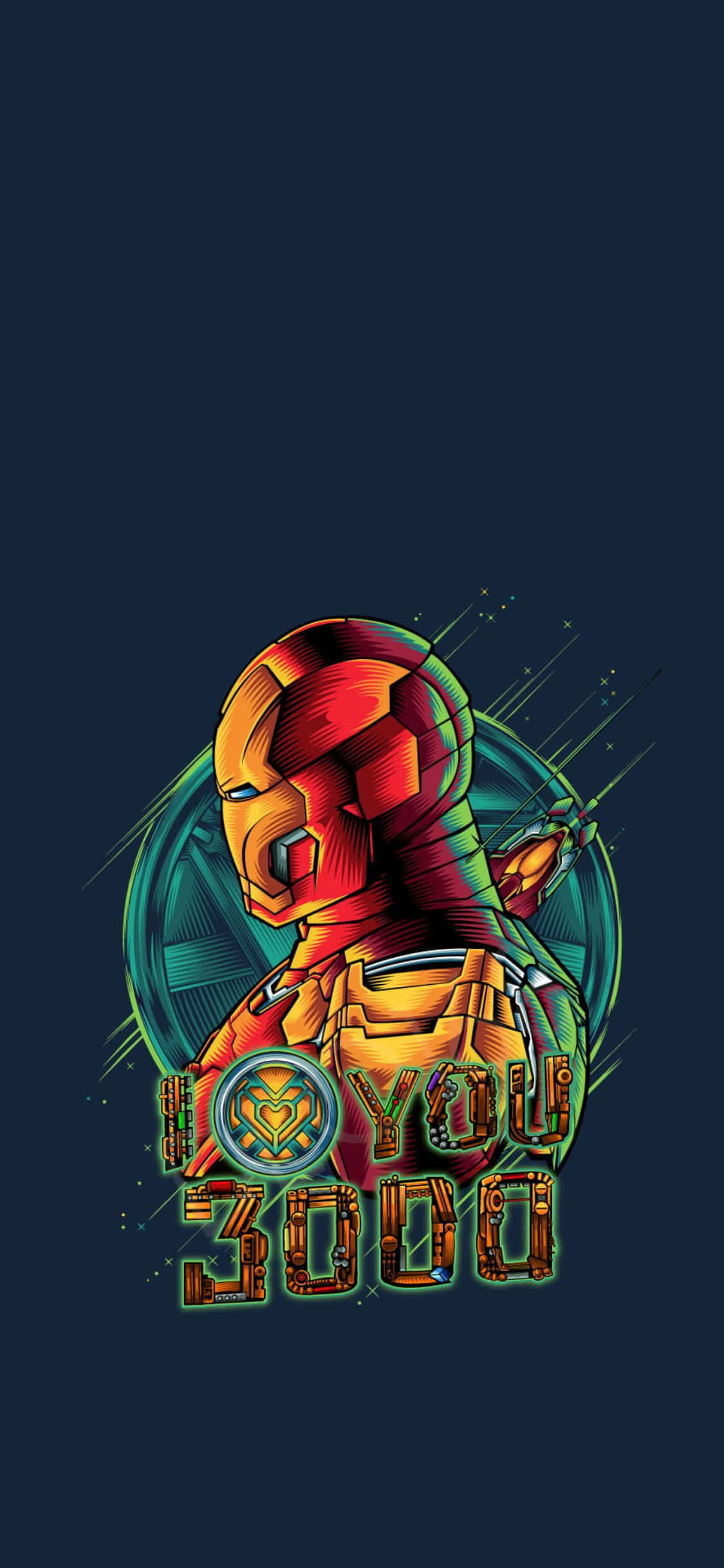 พื้นหลัง iPhone XS Avengers ไอron แมน I Love You 3000 แฟนอาร์ต วอลเปเปอร์