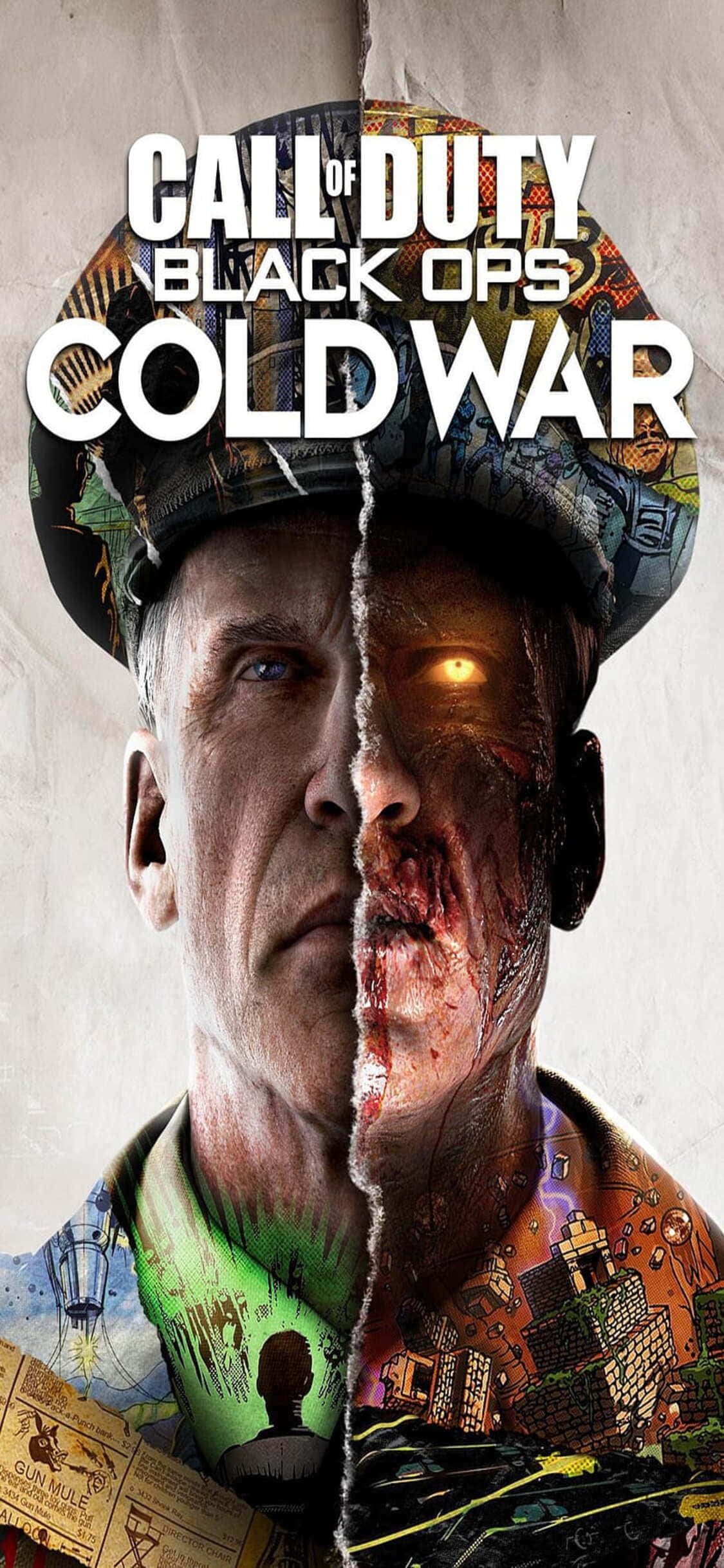 iPhone Xs Call Of Duty Black Ops Cold War ศิลปะซอมบี้พื้นหลัง วอลเปเปอร์