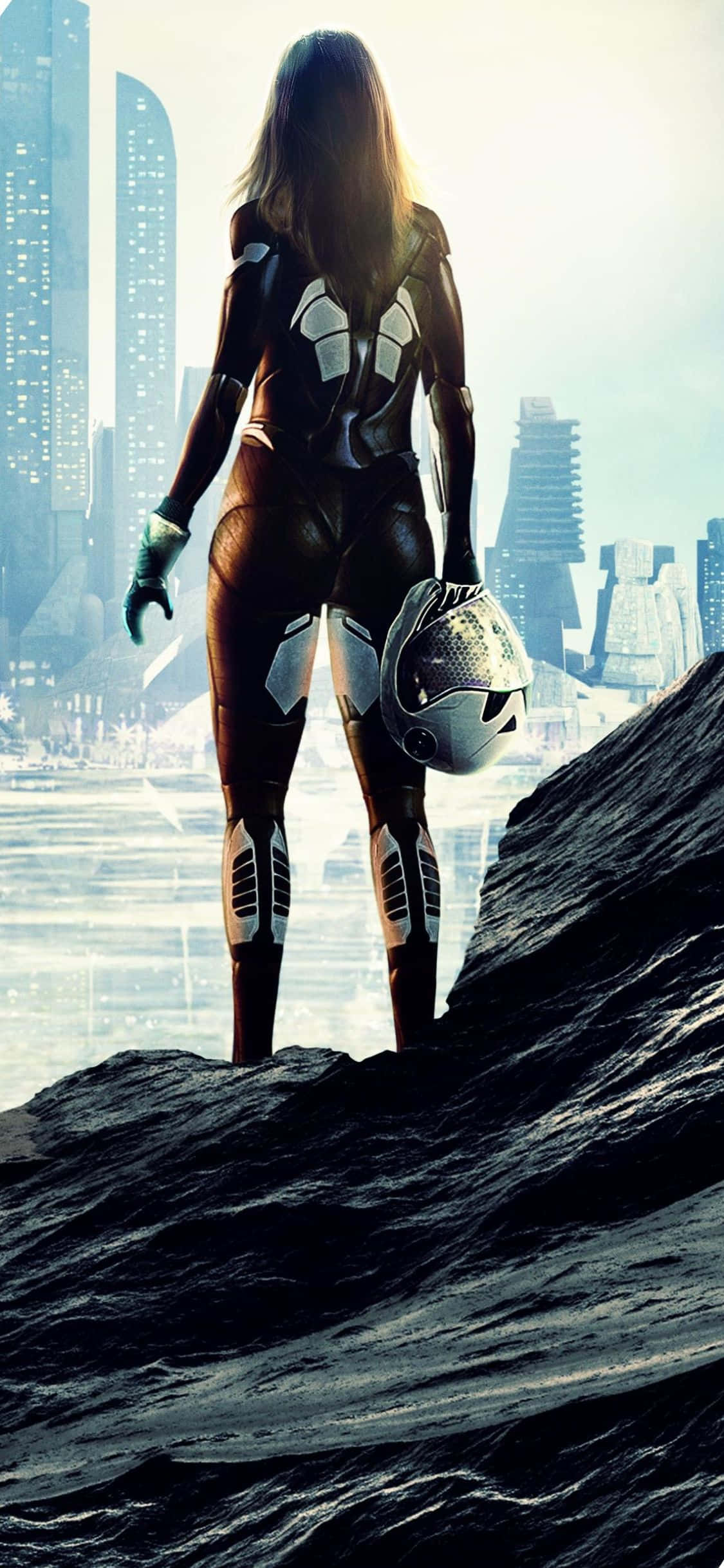 iPhone XS Civilization Beyond Earth นักบินอวศหญิงพื้นหลัง วอลเปเปอร์