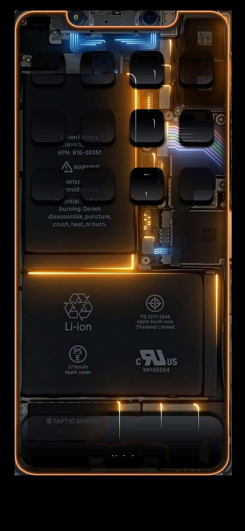 พื้นหลัง iPhone Xs Max Apple ชิ้นส่วนภายนอก วอลเปเปอร์