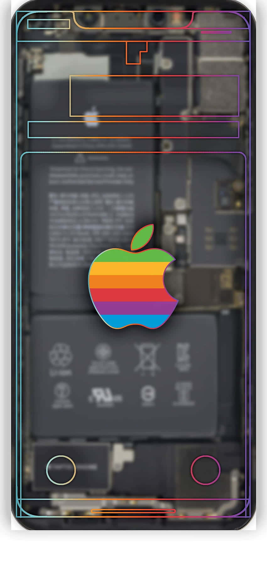 พื้นหลัง iPhone Xs Max Apple หน้าจอโปร่งใส วอลเปเปอร์
