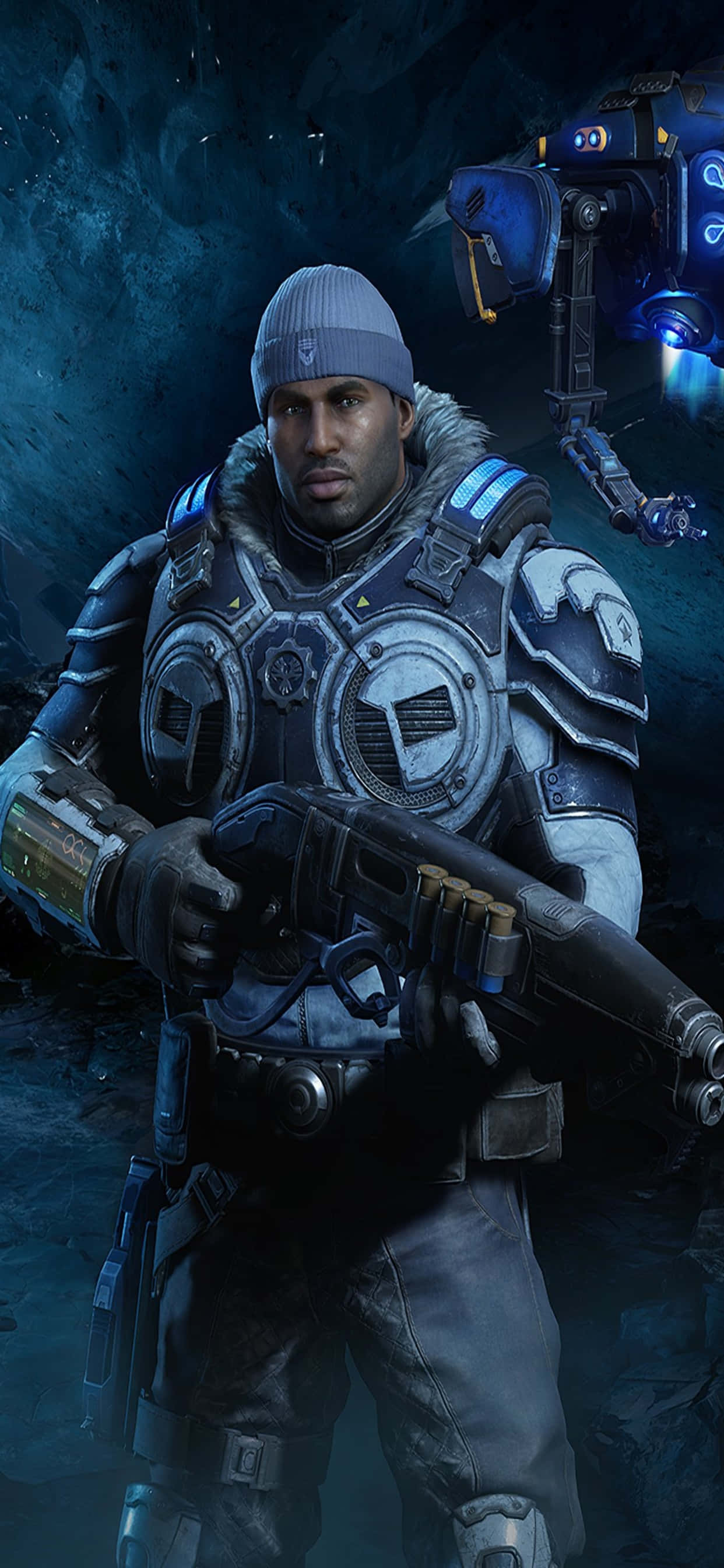 พื้นหลัง iPhone XS Max Gears Of War 5 Del Walker วอลเปเปอร์