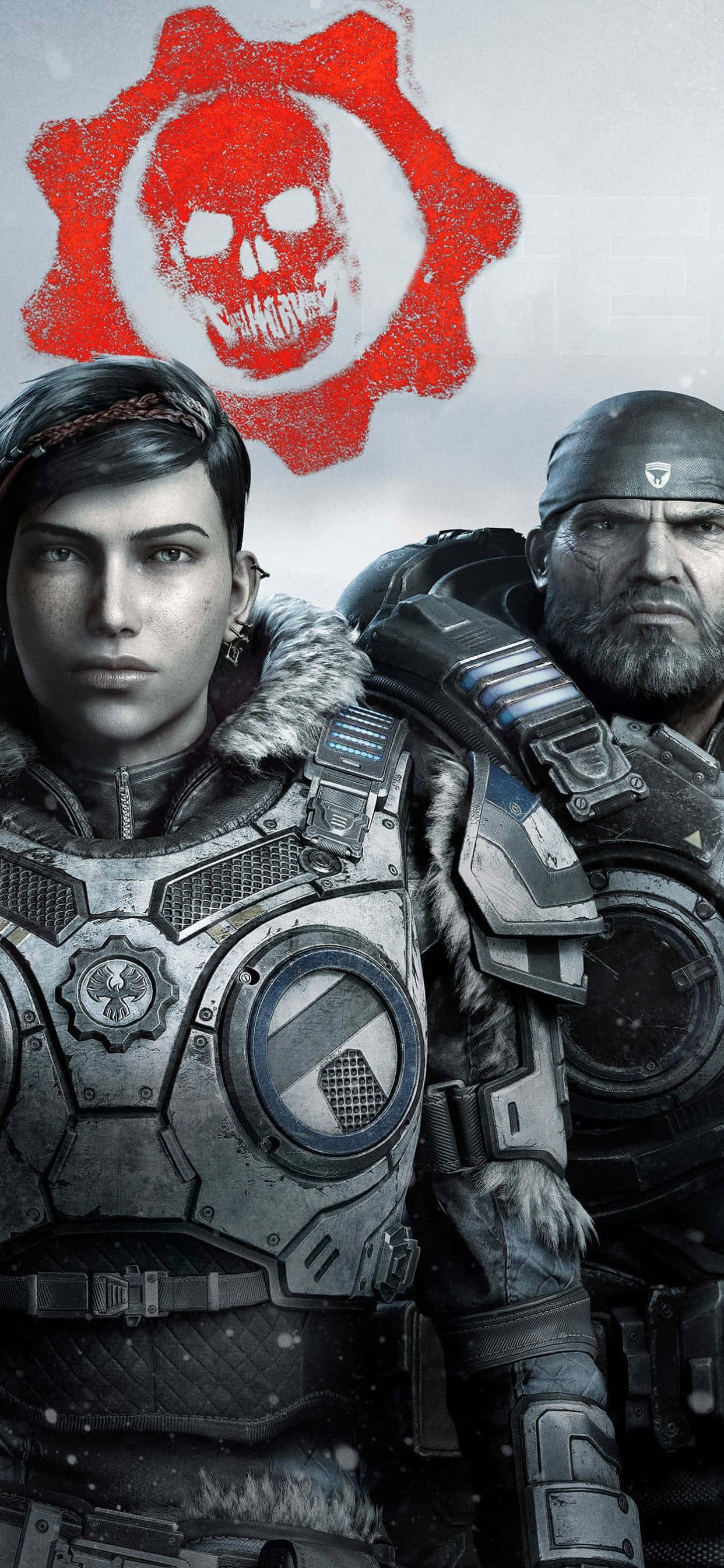 พื้นหลัง iPhone XS Max Gears Of War 5 Kait และ Marcus วอลเปเปอร์