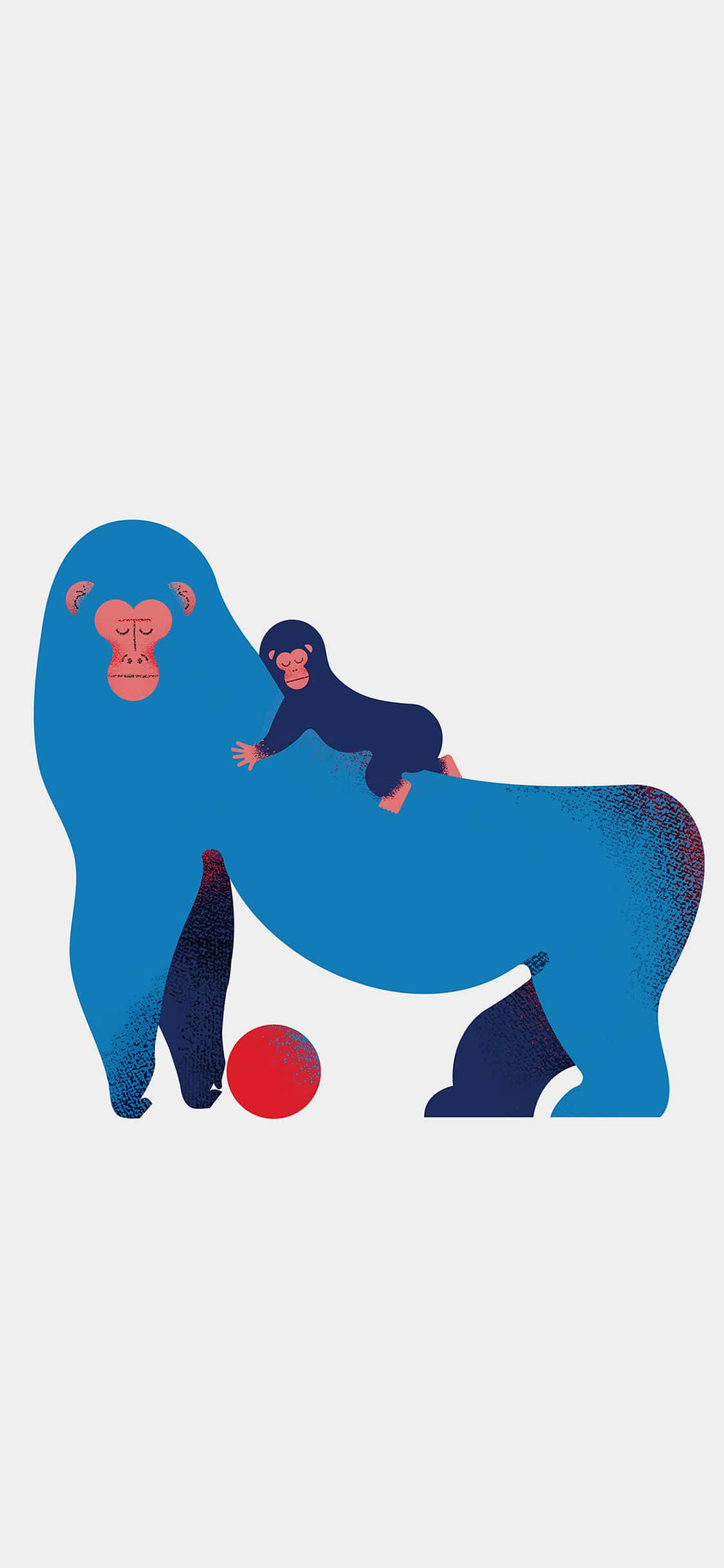 พื้นหลัง iPhone Xs Max Gorilla ดิจิทัลอาร์ต วอลเปเปอร์