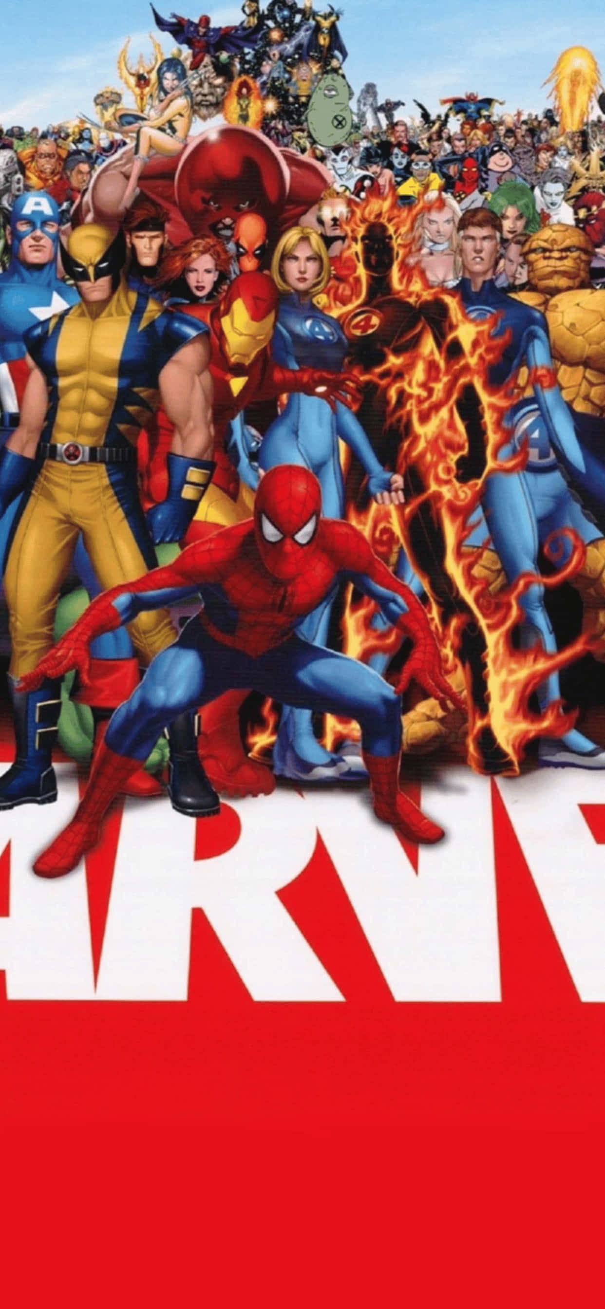 iPhone XS Max พื้นหลังฮีโร่ Marvel วอลเปเปอร์