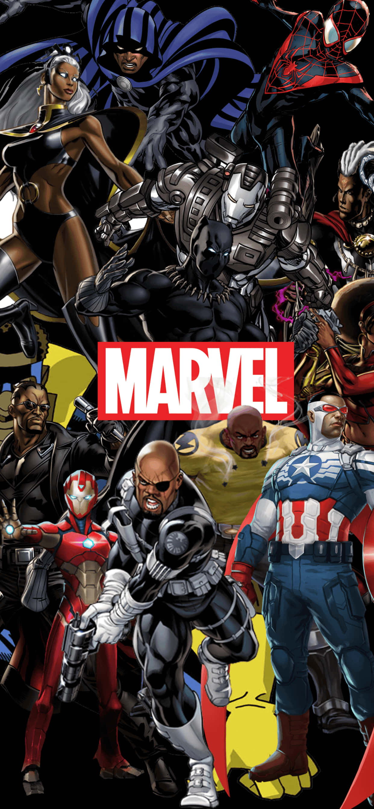 พื้นหลัง iPhone XS Max Marvel ฮีโร่รุ่นใหม่ วอลเปเปอร์
