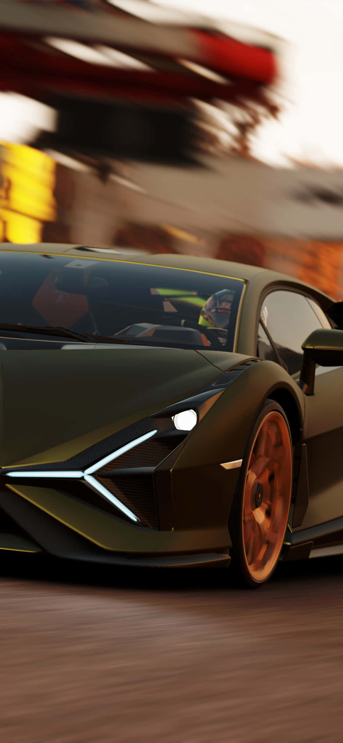 พื้นหลัง iPhone XS Max Project Cars 2 พร้อมรถ Lamborghini Sián FKP 37 สีดำ วอลเปเปอร์