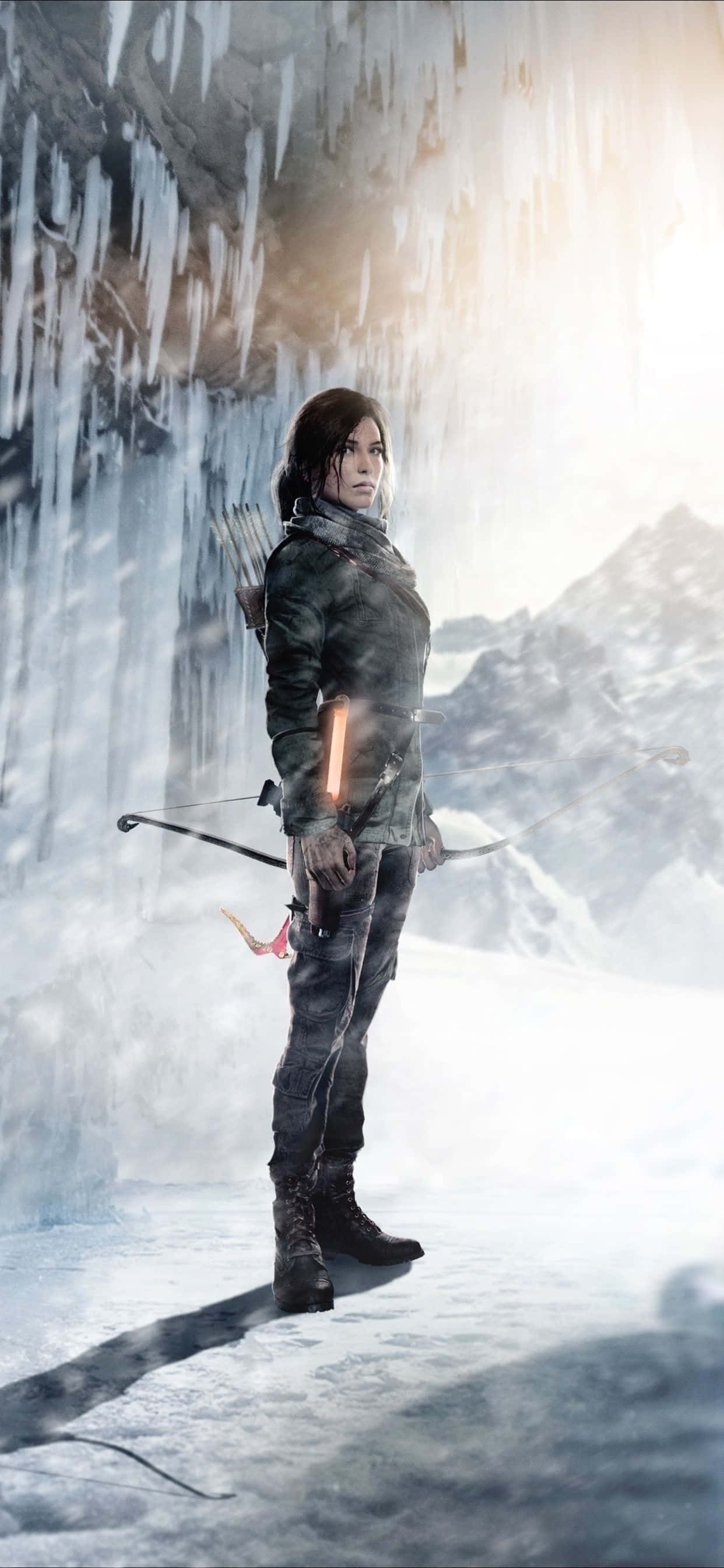 “เปิดเผยความลับและการผจญภัยบน iPhone Xs Max ของคุณกับ Rise of the Tomb Raider” วอลเปเปอร์