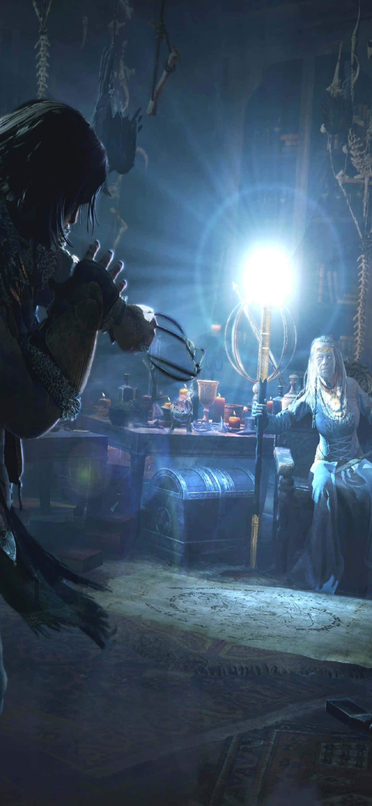 เลดี้ มาร์เวน พื้นหลัง iPhone Xs Max Shadow of Mordor วอลเปเปอร์