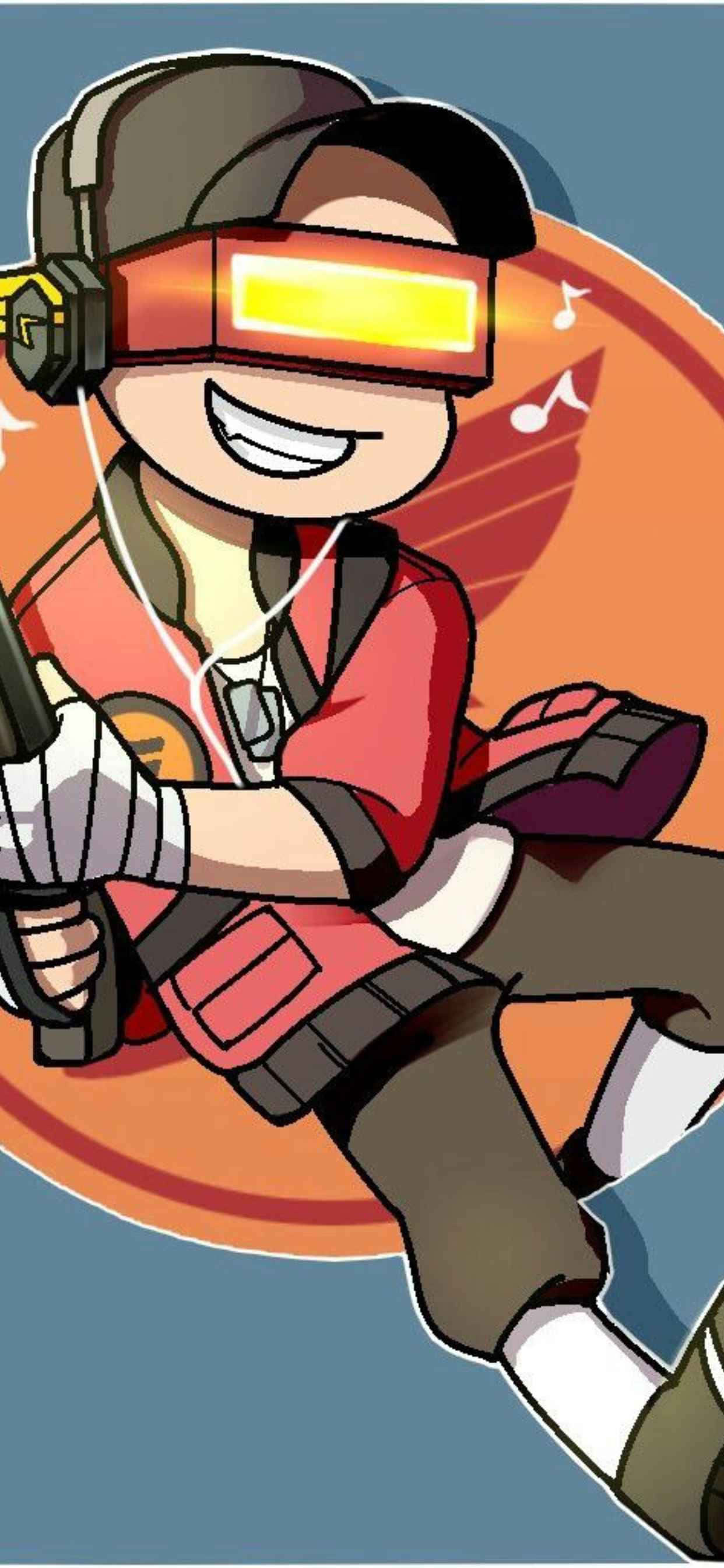 iPhone Xs Max Team Fortress 2 Animated Scout Background วอลเปเปอร์