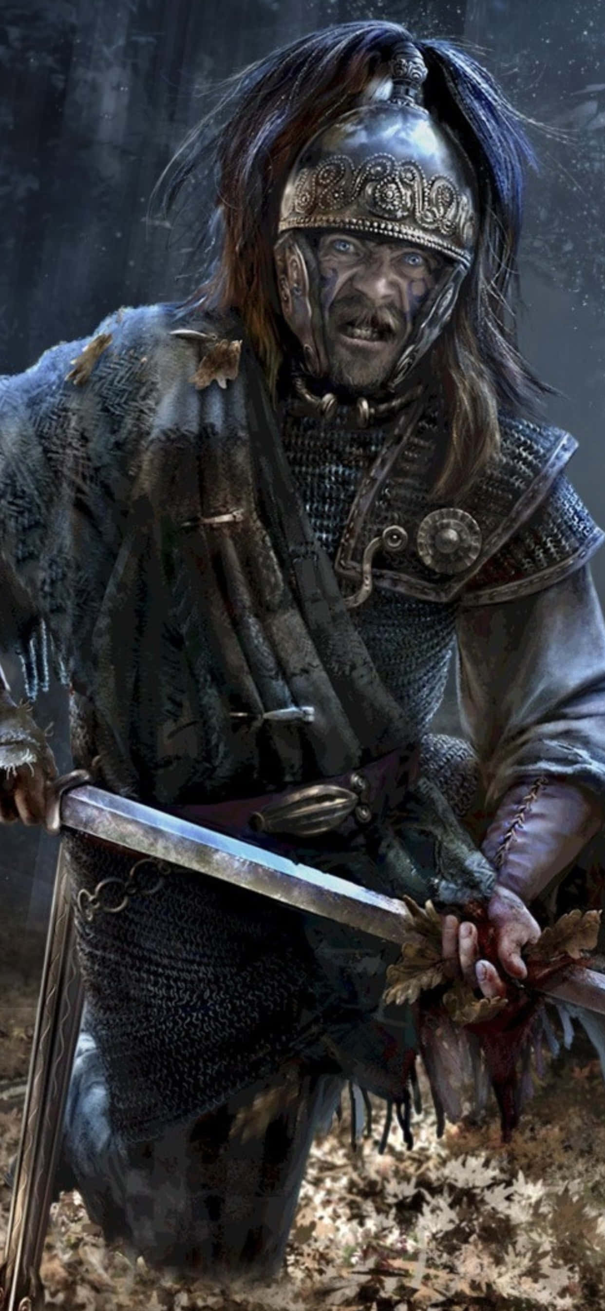 iPhone XS Max Total War Attila พื้นหลังนักรบเซลติก วอลเปเปอร์