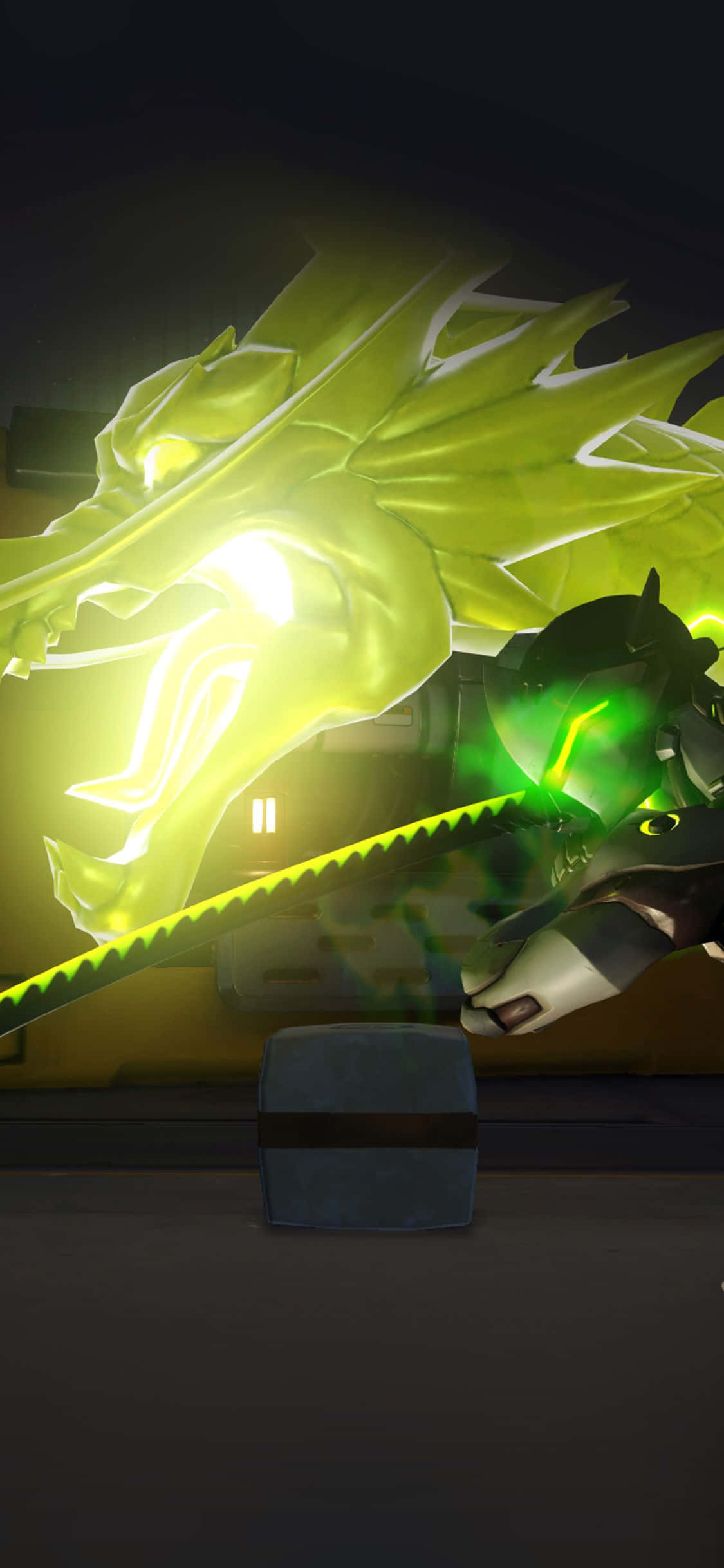 iPhone Xs Max Overwatch พื้นหลัง Genji พลังมังกร วอลเปเปอร์