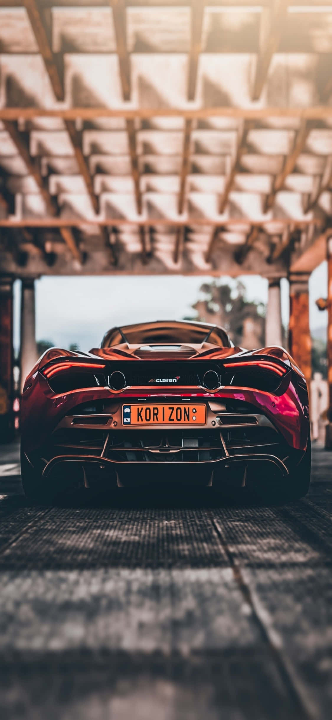ขับเคลื่อน iPhone Xs Mclaren 720s วอลเปเปอร์