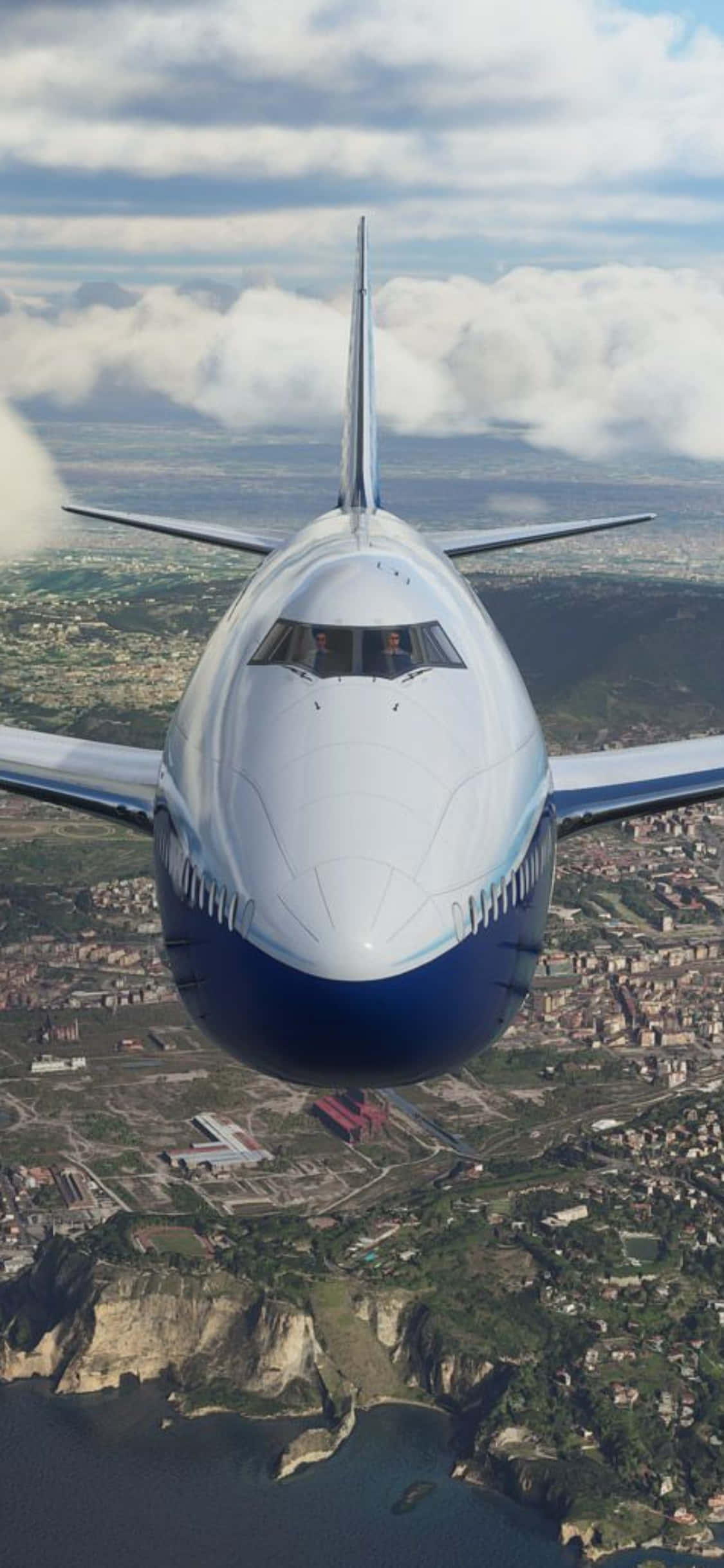 ยกระดับความหลงใหลในการสำรวจท้องฟ้าสู่ที่สูงขึ้นด้วย iPhone Xs และ Microsoft Flight Simulator วอลเปเปอร์