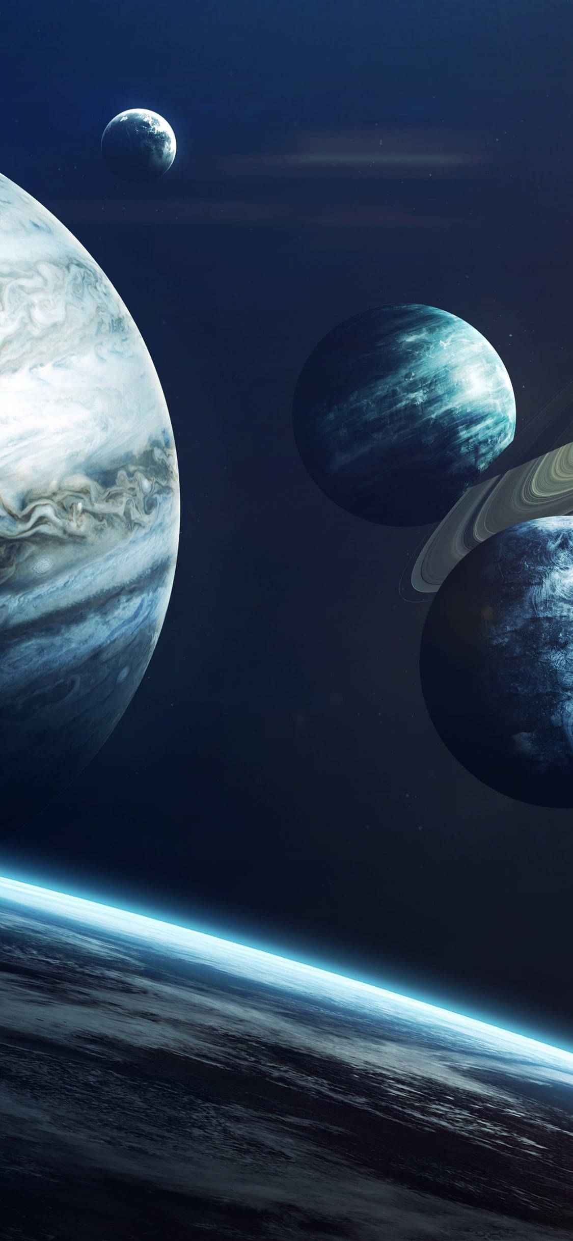 ดื่มด่ำกับความสง่างามของ iPhone Xs Planet วอลเปเปอร์