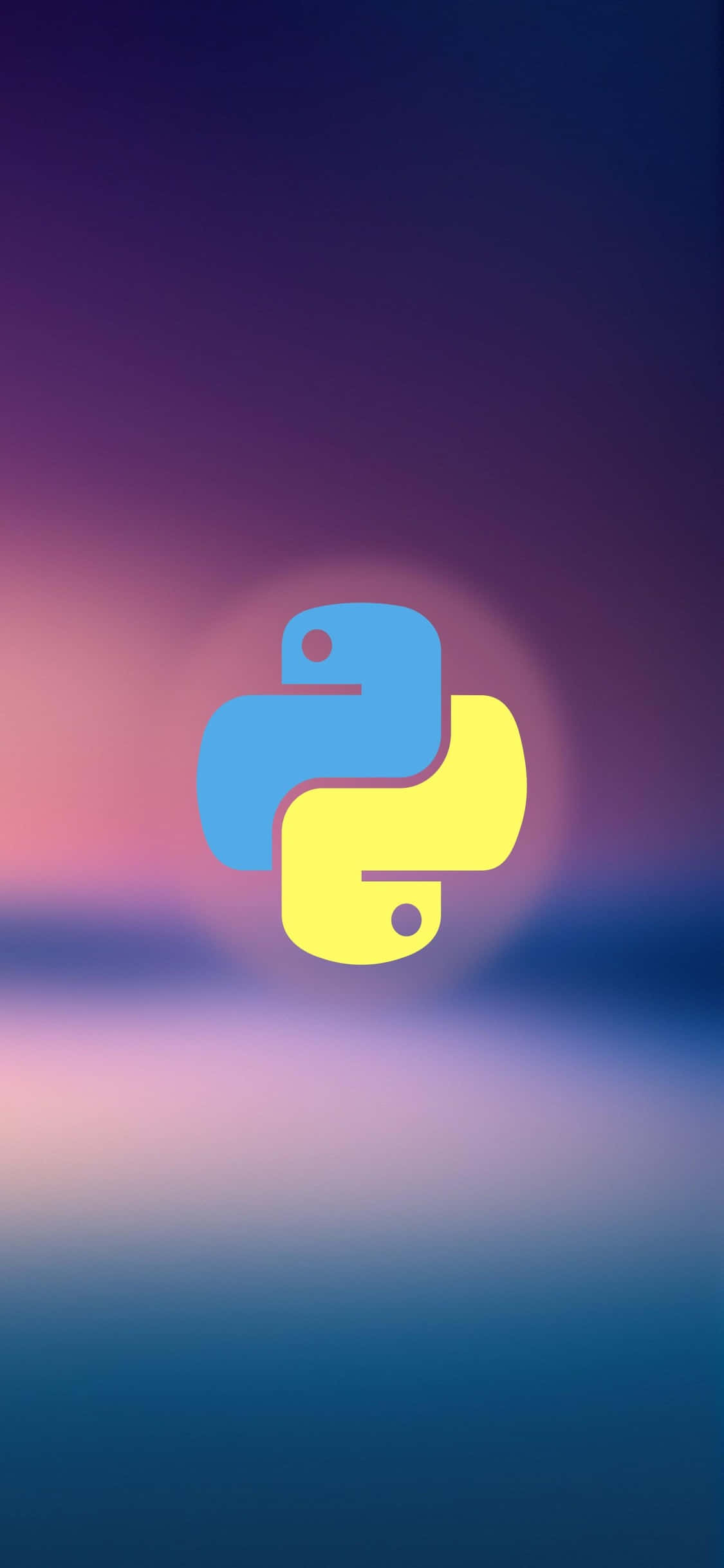 พื้นหลังการเขียนโปรแกรม iPhone Xs โลโก้ Python วอลเปเปอร์