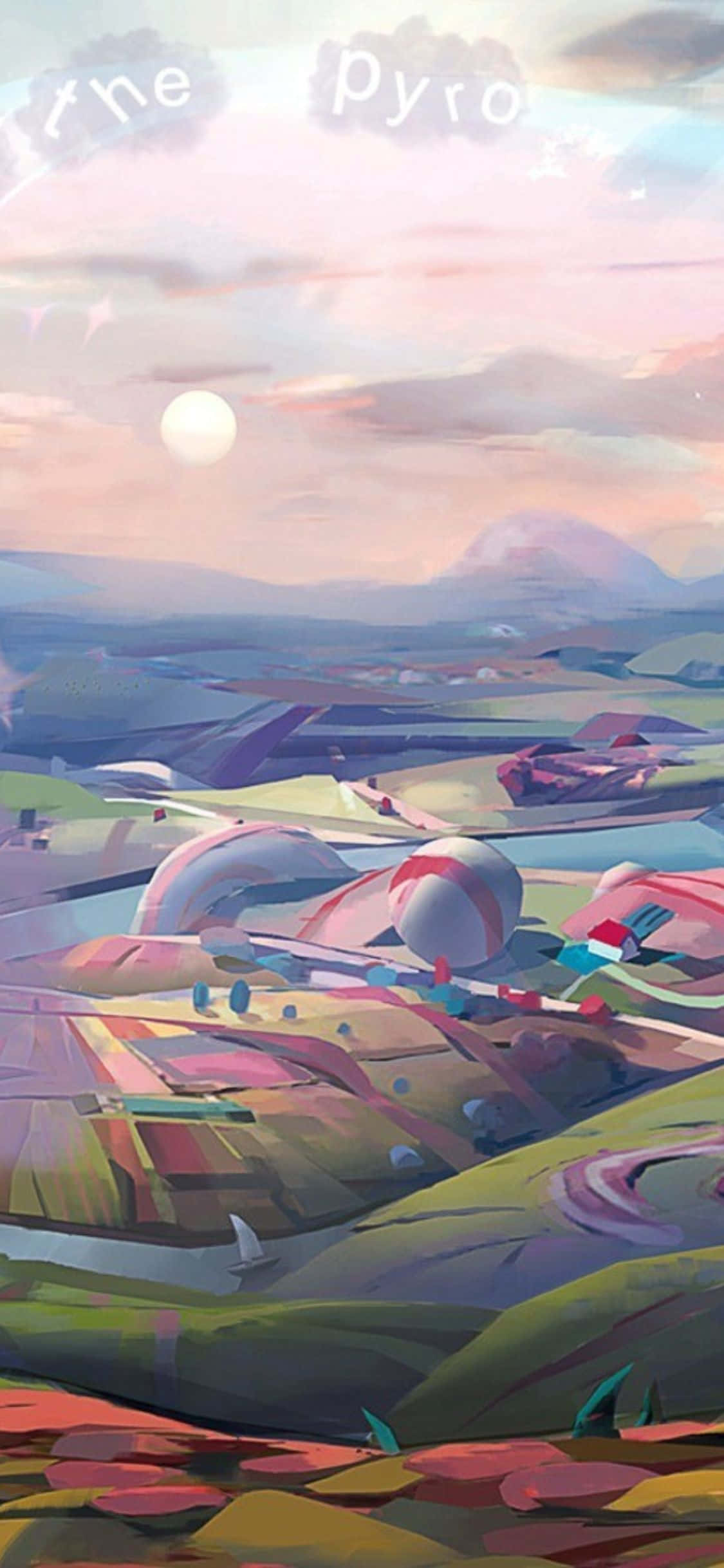พื้นหลัง iPhone XS Team Fortress 2 ภาพวาดทิวทัศน์สวยงาม วอลเปเปอร์
