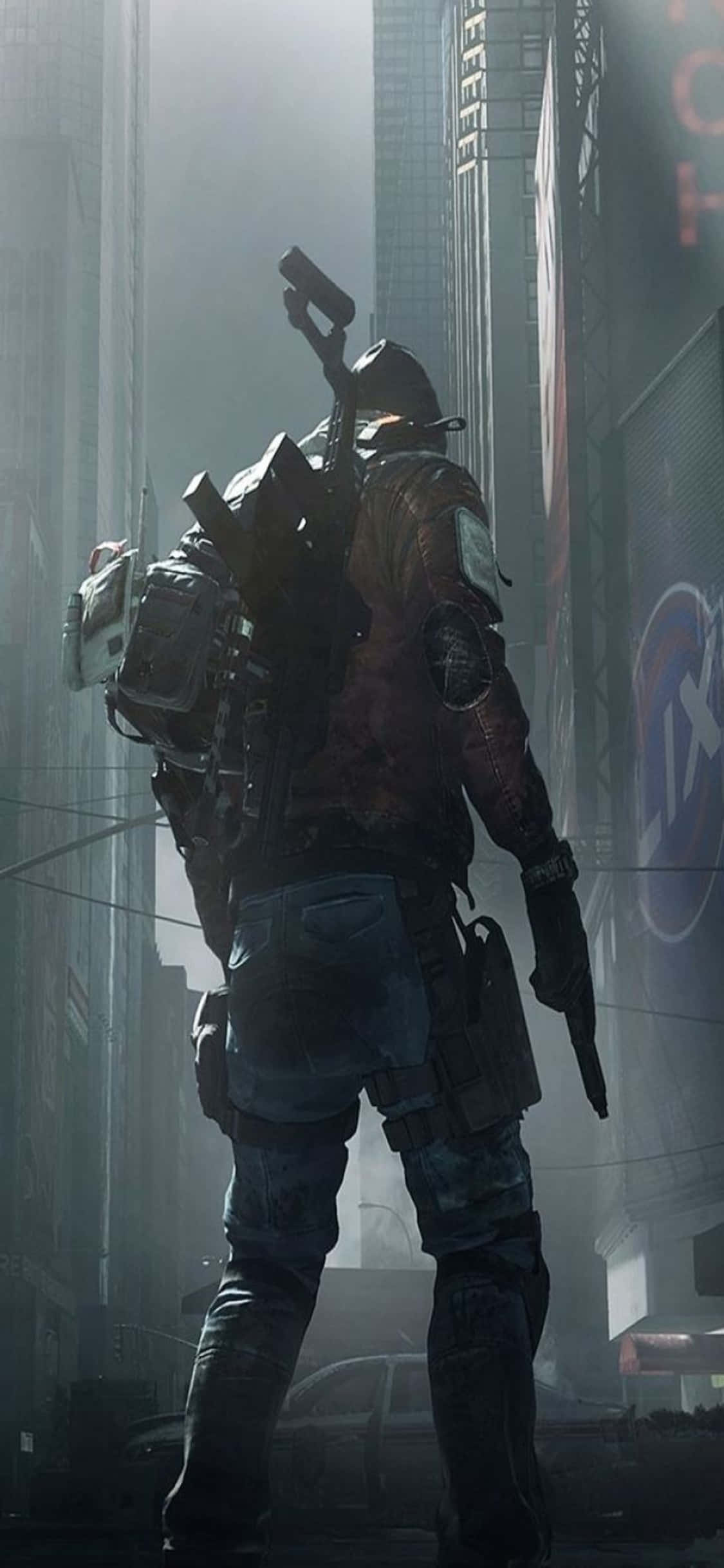 iPhone XS The Division พื้นหลัง ชายในชุดเต็มยศ วอลเปเปอร์