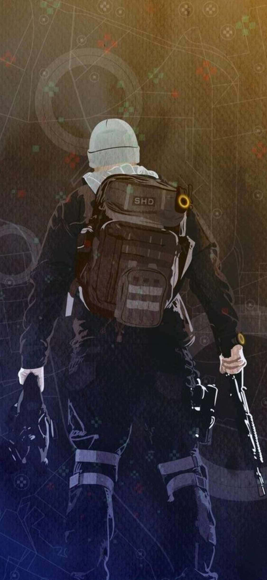 iPhone XS The Division พื้นหลัง ชายสะเป้ วอลเปเปอร์