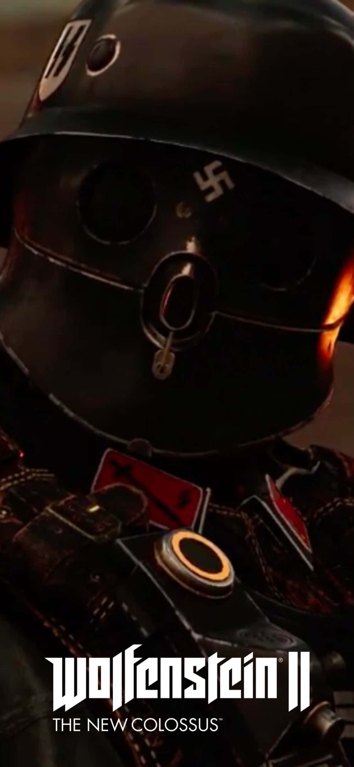 iPhone XS Wolfenstein II Nazi ภาพระยะใกล้ พื้นหลัง วอลเปเปอร์