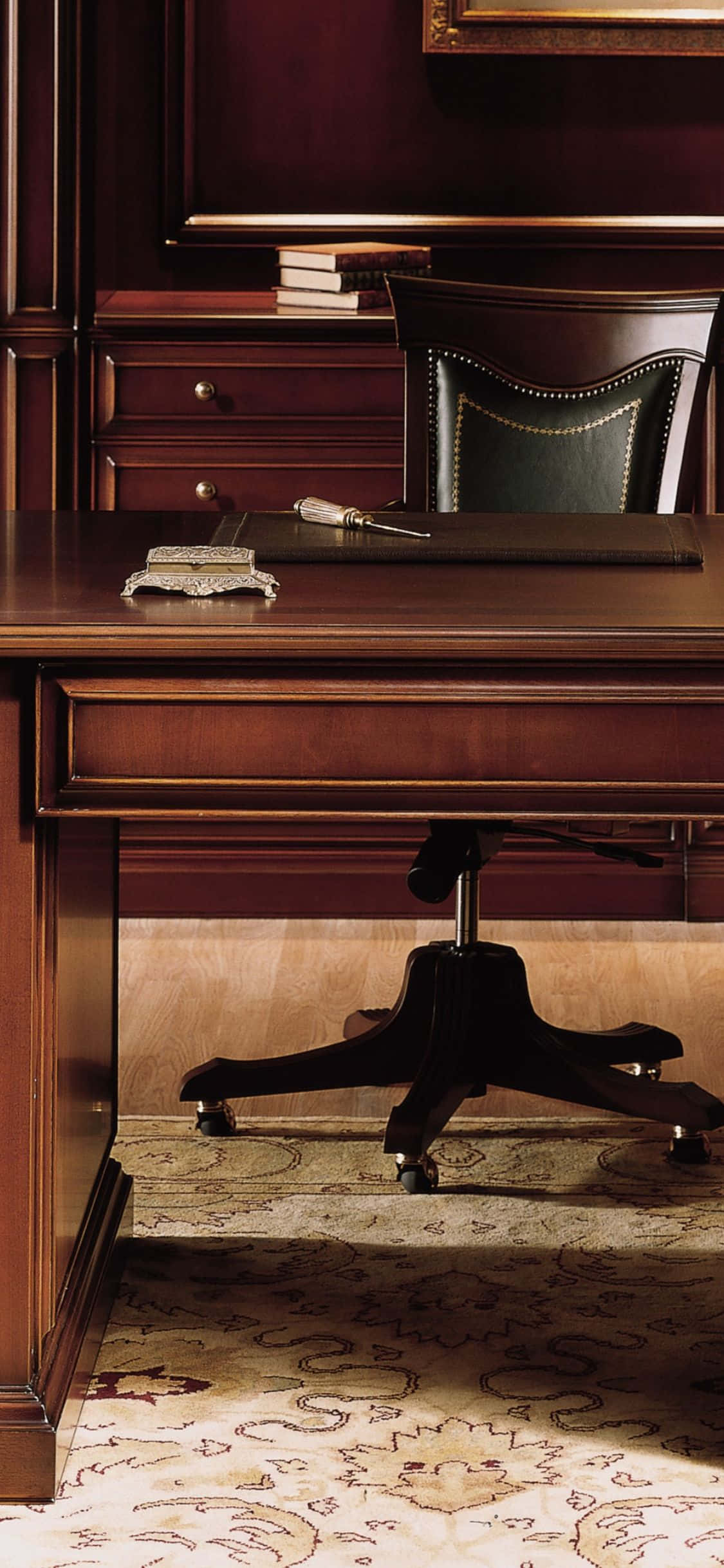 “ทัศนียภาพสุดตระการตาของโต๊ะออกแบบ iPhone Xs” วอลเปเปอร์