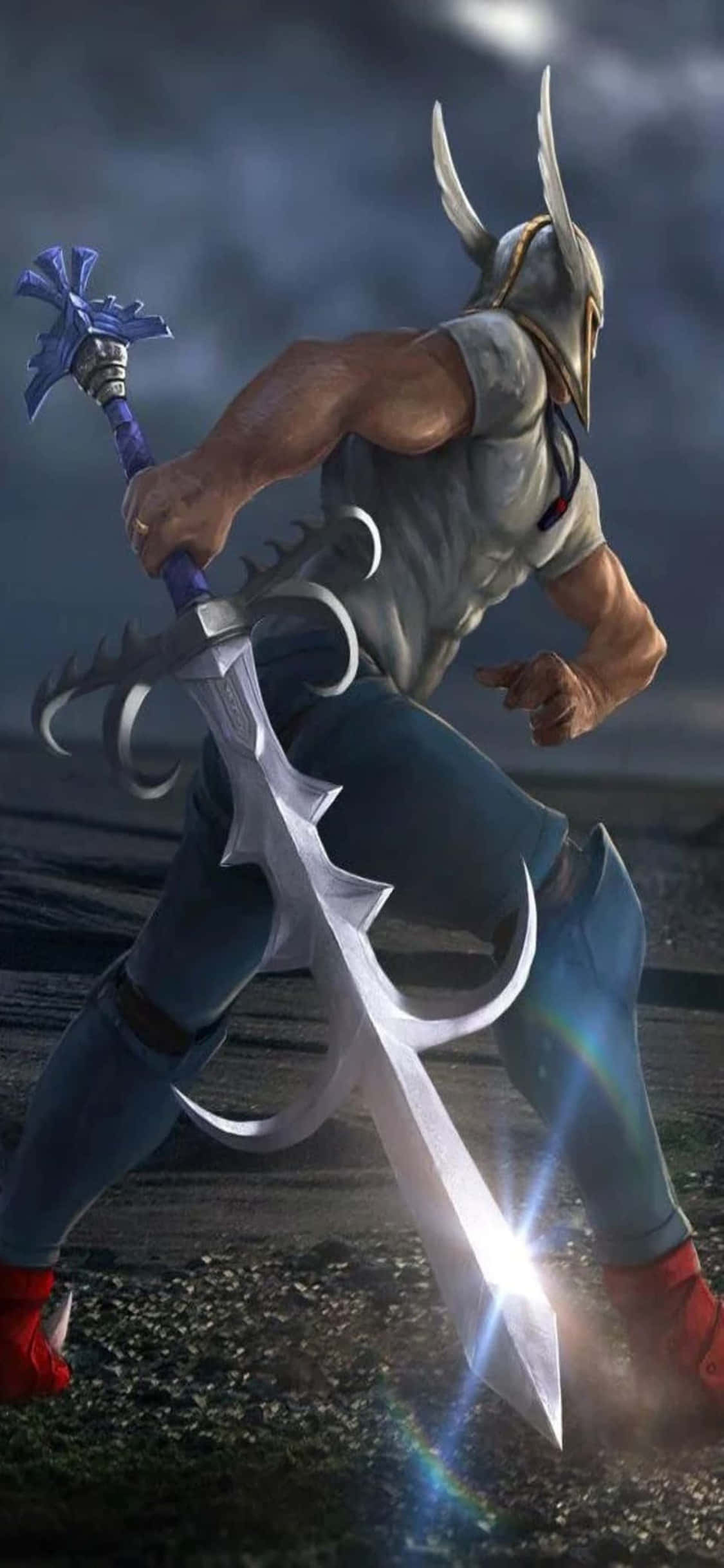 iPhone Xs พื้นหลัง Runescape เอลฟ์เมจถือดาบ วอลเปเปอร์