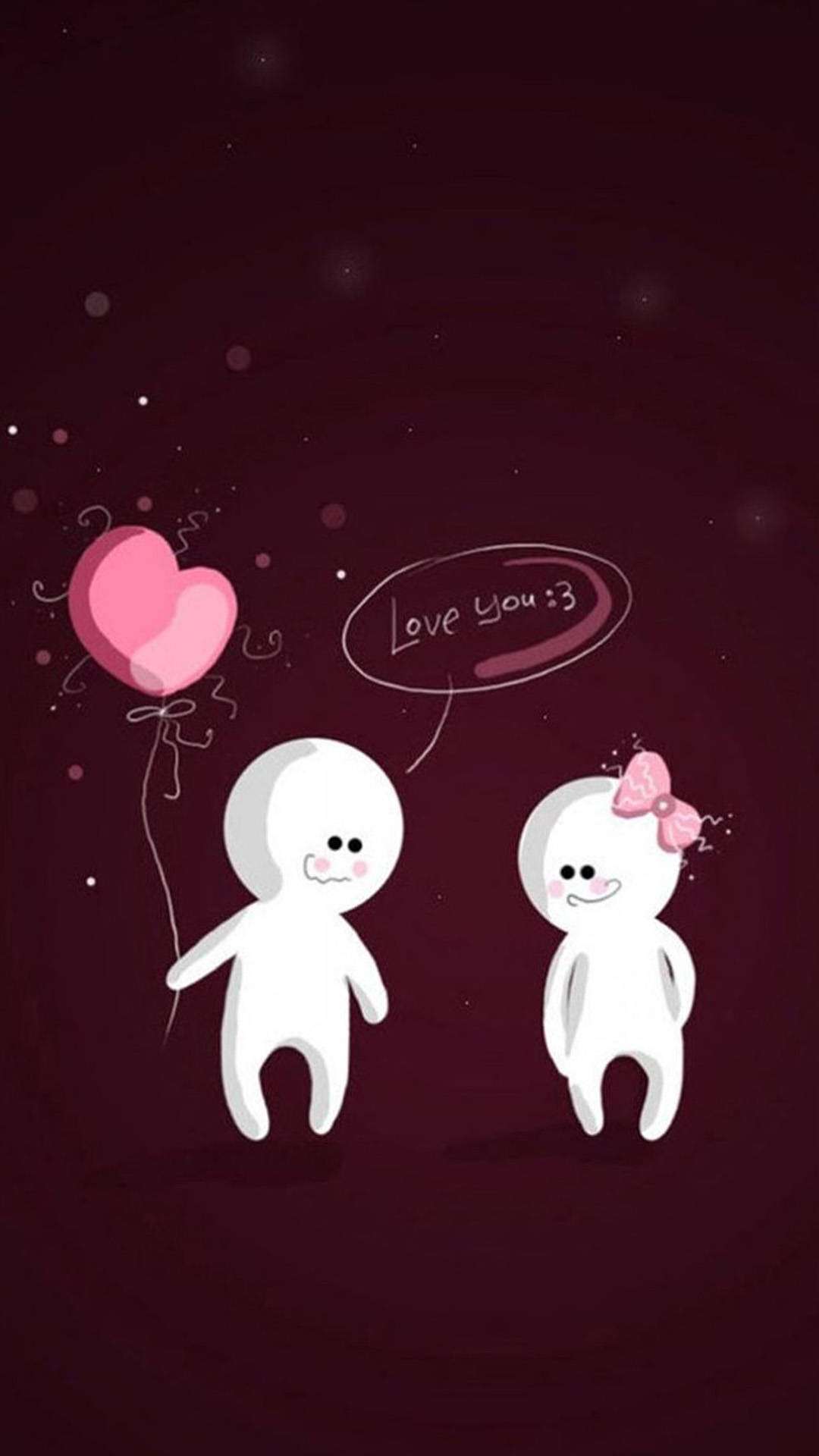 ผีคู่น่ารัก iPhone วอลเปเปอร์