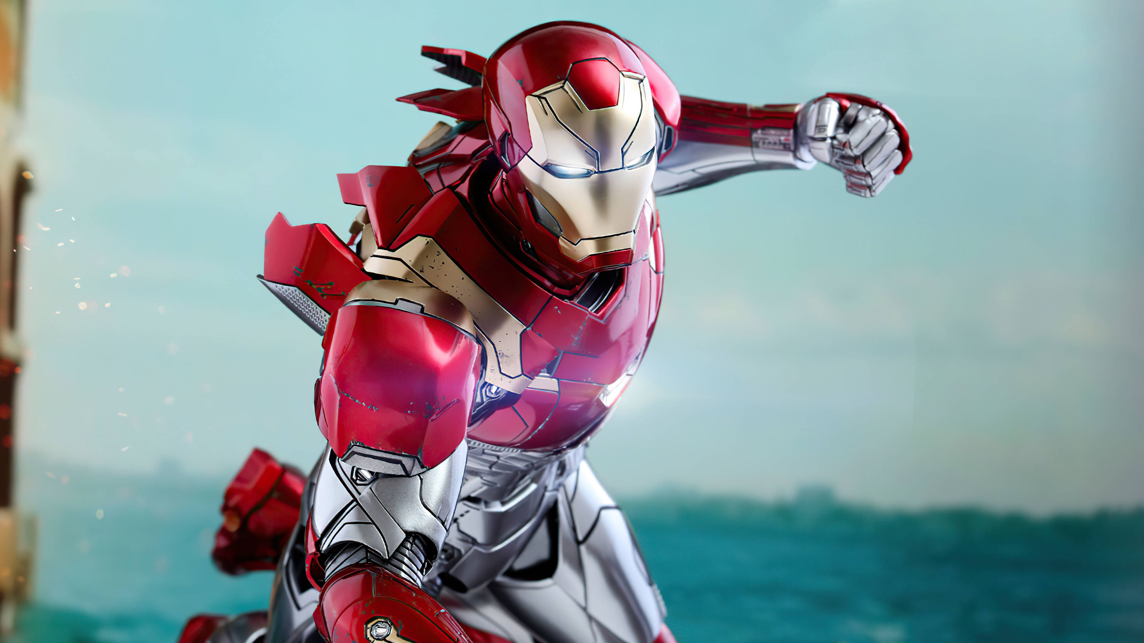 ฟิกเกอร์ของเล่นสะสมซูเปอร์ฮีโร่ Iron Man วอลเปเปอร์