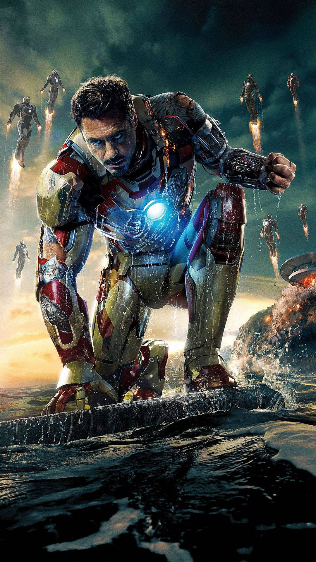 โรเบิร์ต ดาวนีย์ จูเนียร์ ชุดต้นแบบ Iron Man โทรศัพท์ วอลเปเปอร์