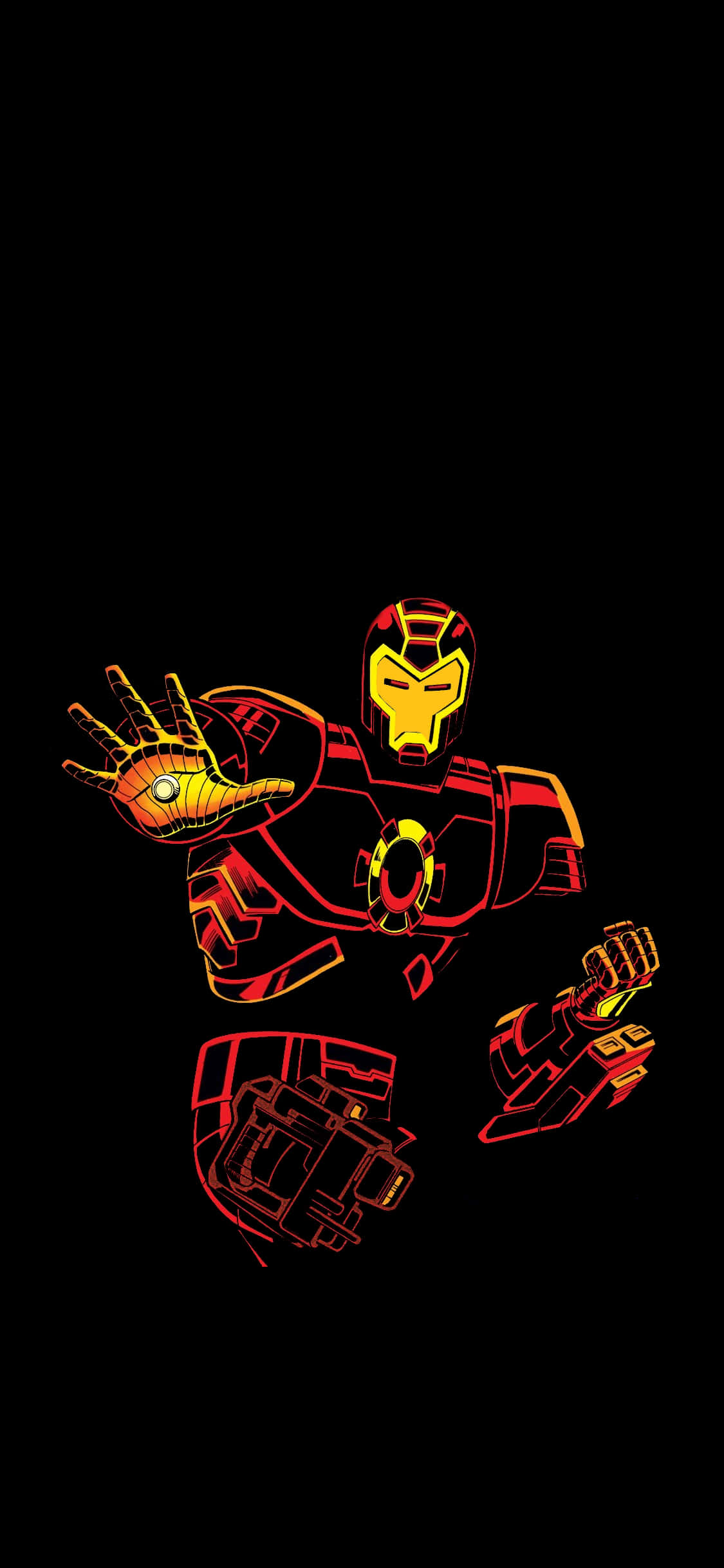 พื้นหลัง Ironman Pixel 3XL AMOLED วอลเปเปอร์