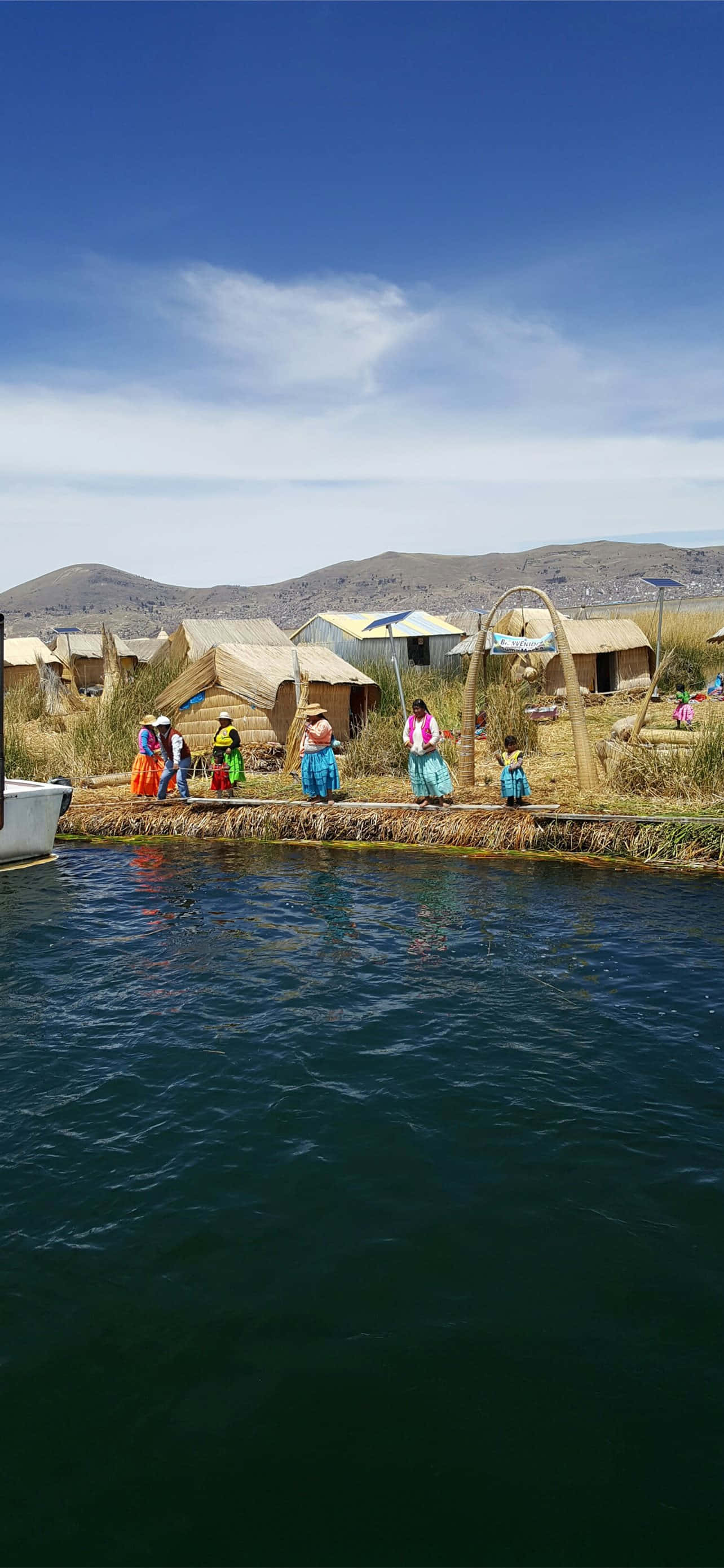 เกาะลอยน้ำอูรอส ทiticaca วอลเปเปอร์