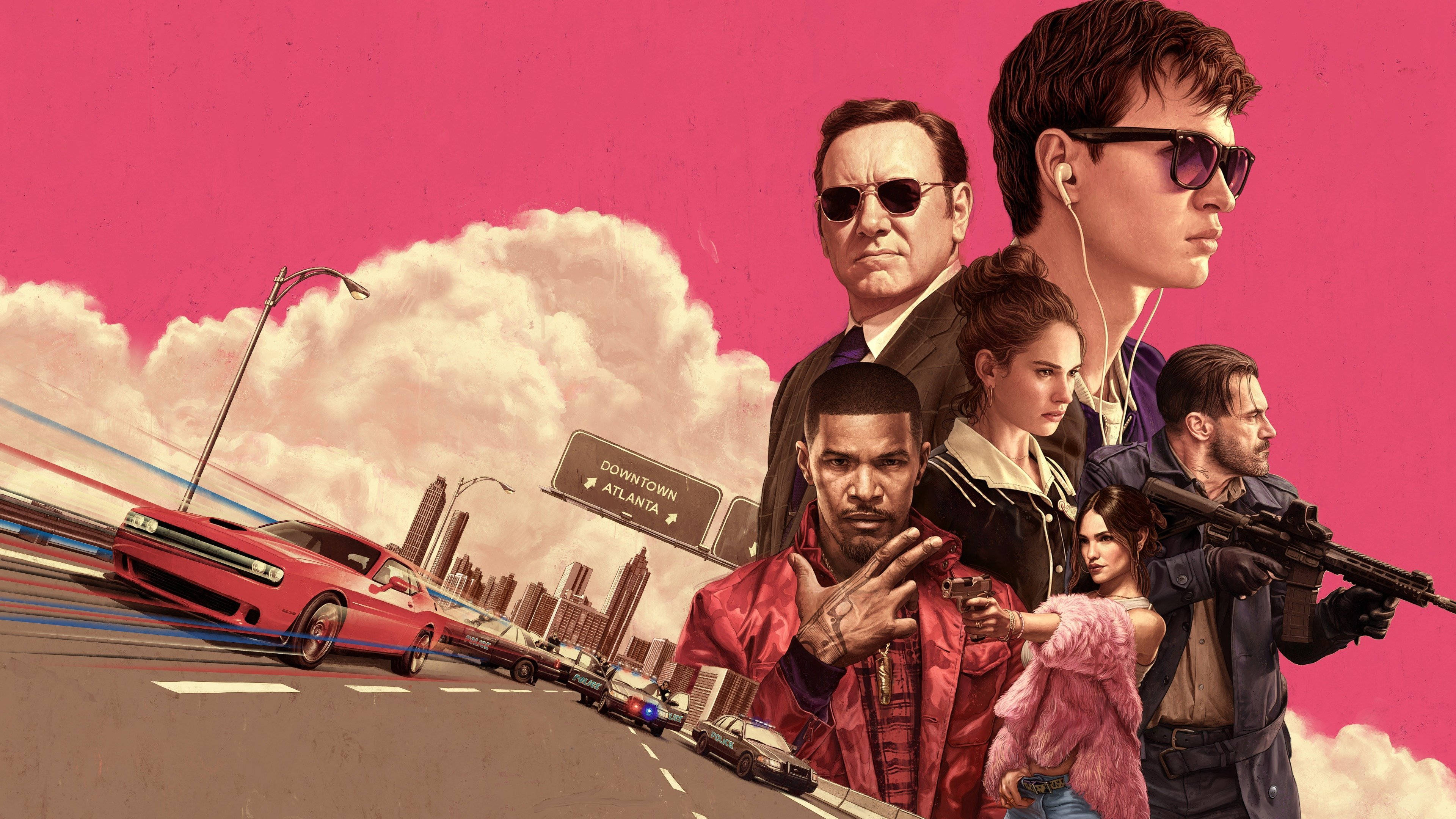 Jamie Foxx นำใน Baby Driver วอลเปเปอร์